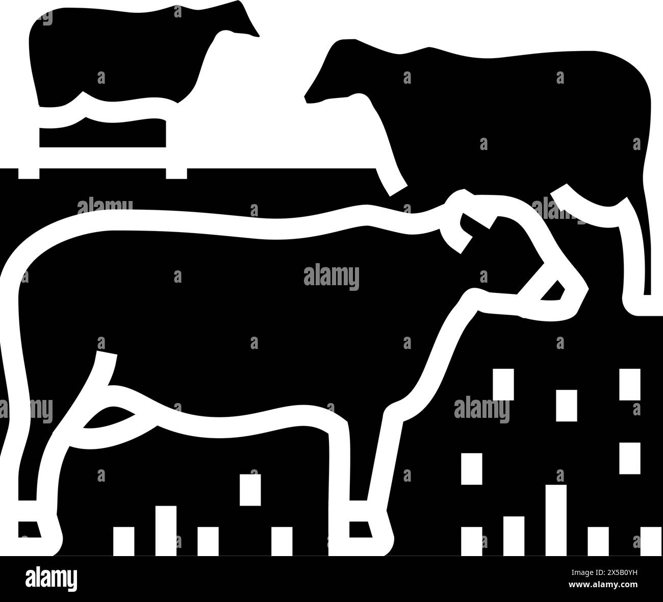 cow farmer glyph icon vector illustration Stock Vector Image & Art - Alamy