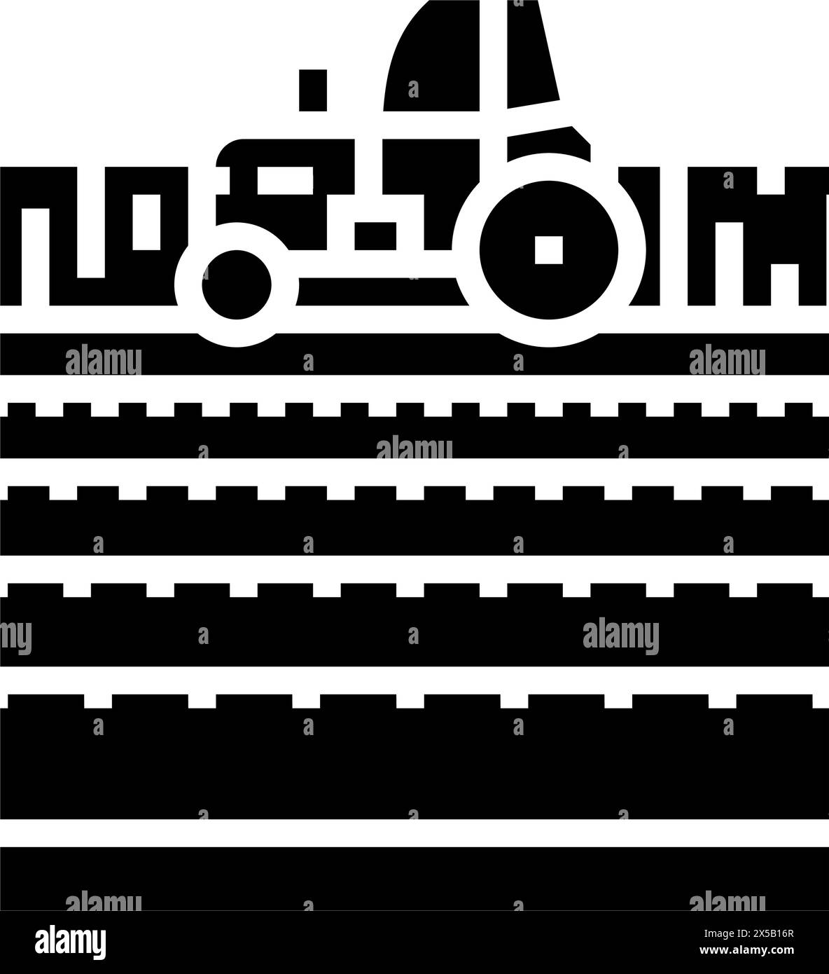 tractor field glyph icon vector illustration Stock Vector Image & Art ...