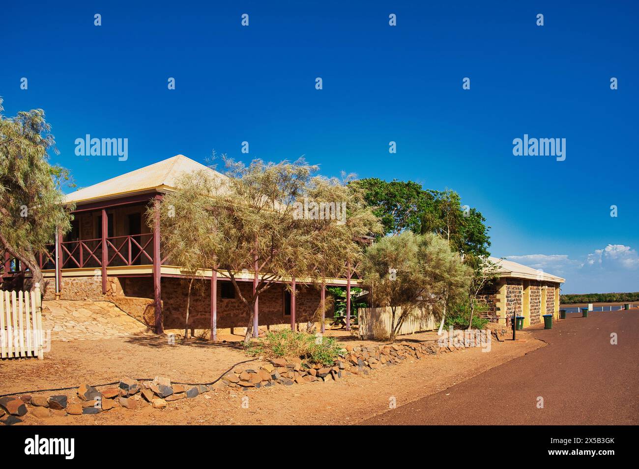 The former post office in the historic ghost town of Cossack, a former centre of the pearling industry, on the remote Pilbara coast, Western Australia Stock Photo