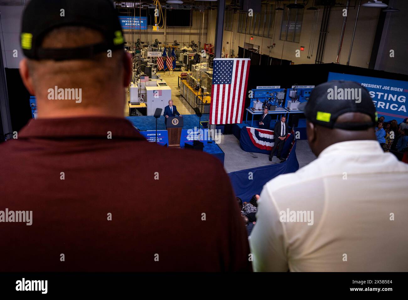 Sturtevant, USA. 08th May, 2024. President Joe Biden delivers remarks