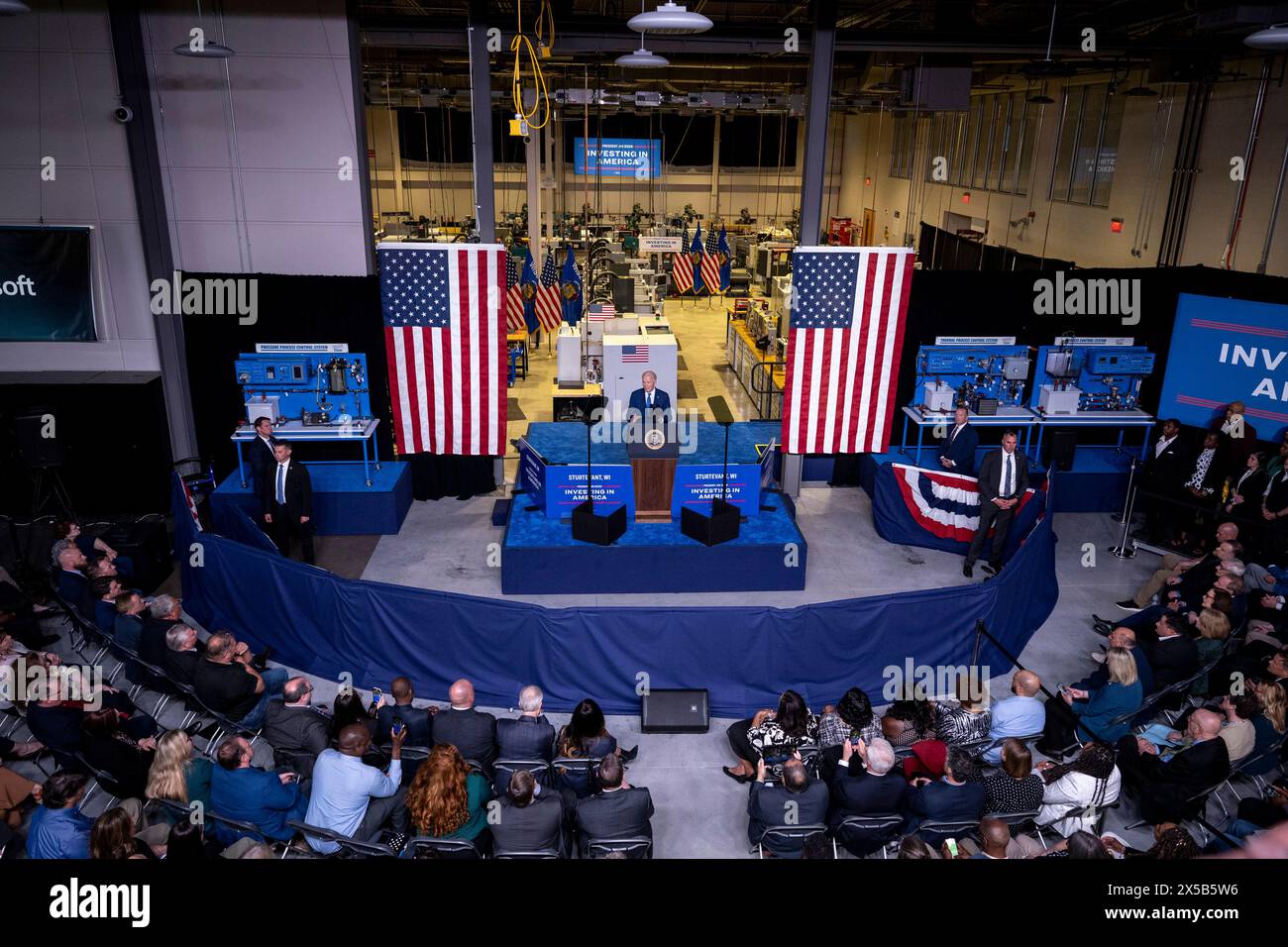 Sturtevant, USA. 08th May, 2024. President Joe Biden delivers remarks