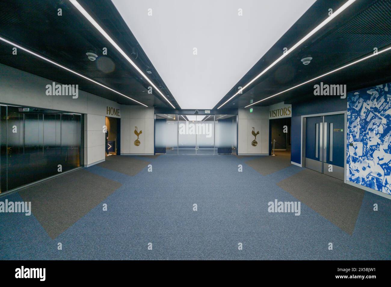 Tottenham Hotspur Football Club Stadium Players Tunnel Area Stock