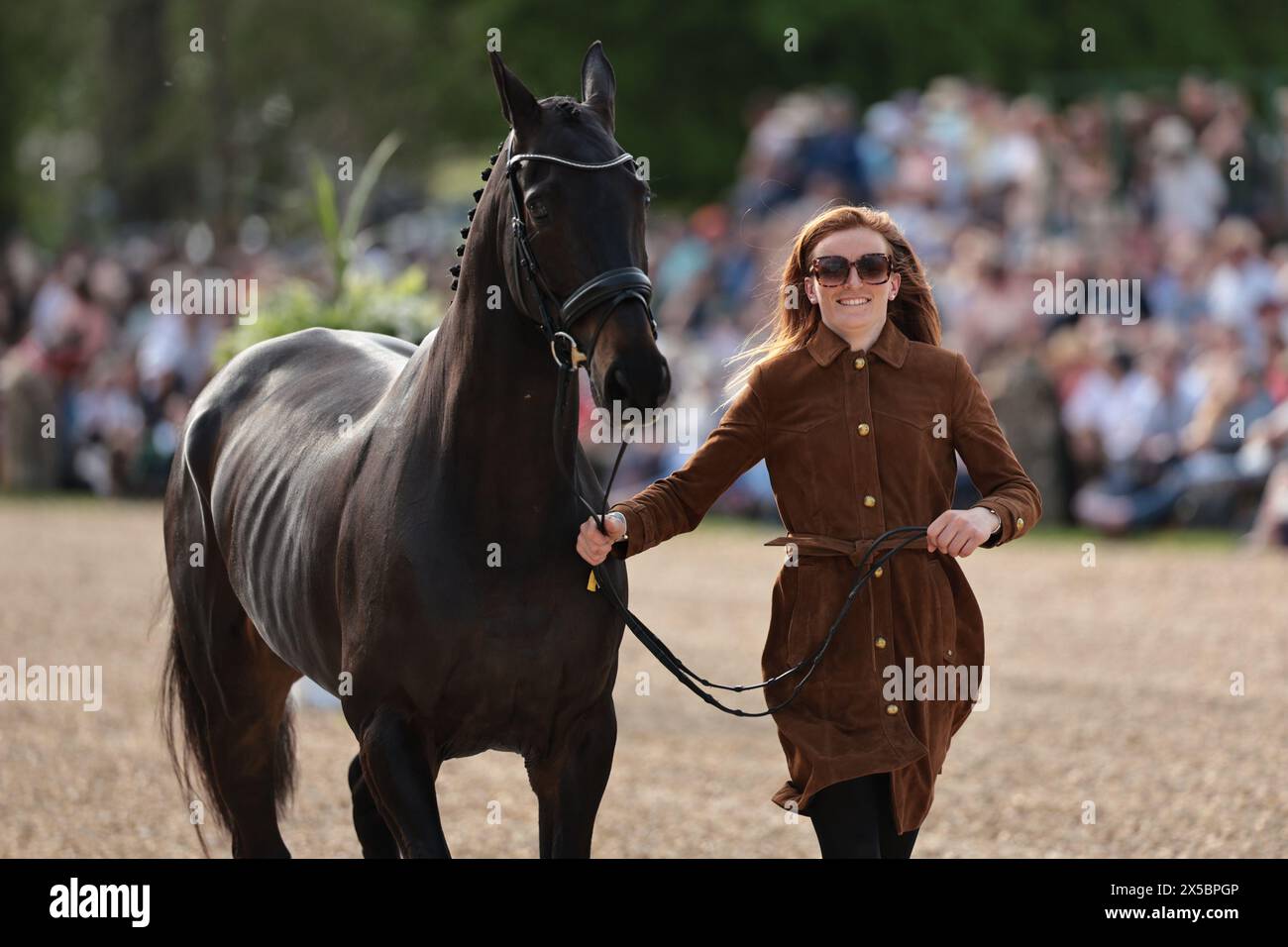 Holly Richardson of Great Britain with Bally Louis during the first horse inspection at Badminton Horse Trials on May 8 2024 Badminton Estate United Kingdom Photo by Maxime David MXIMD Pictures