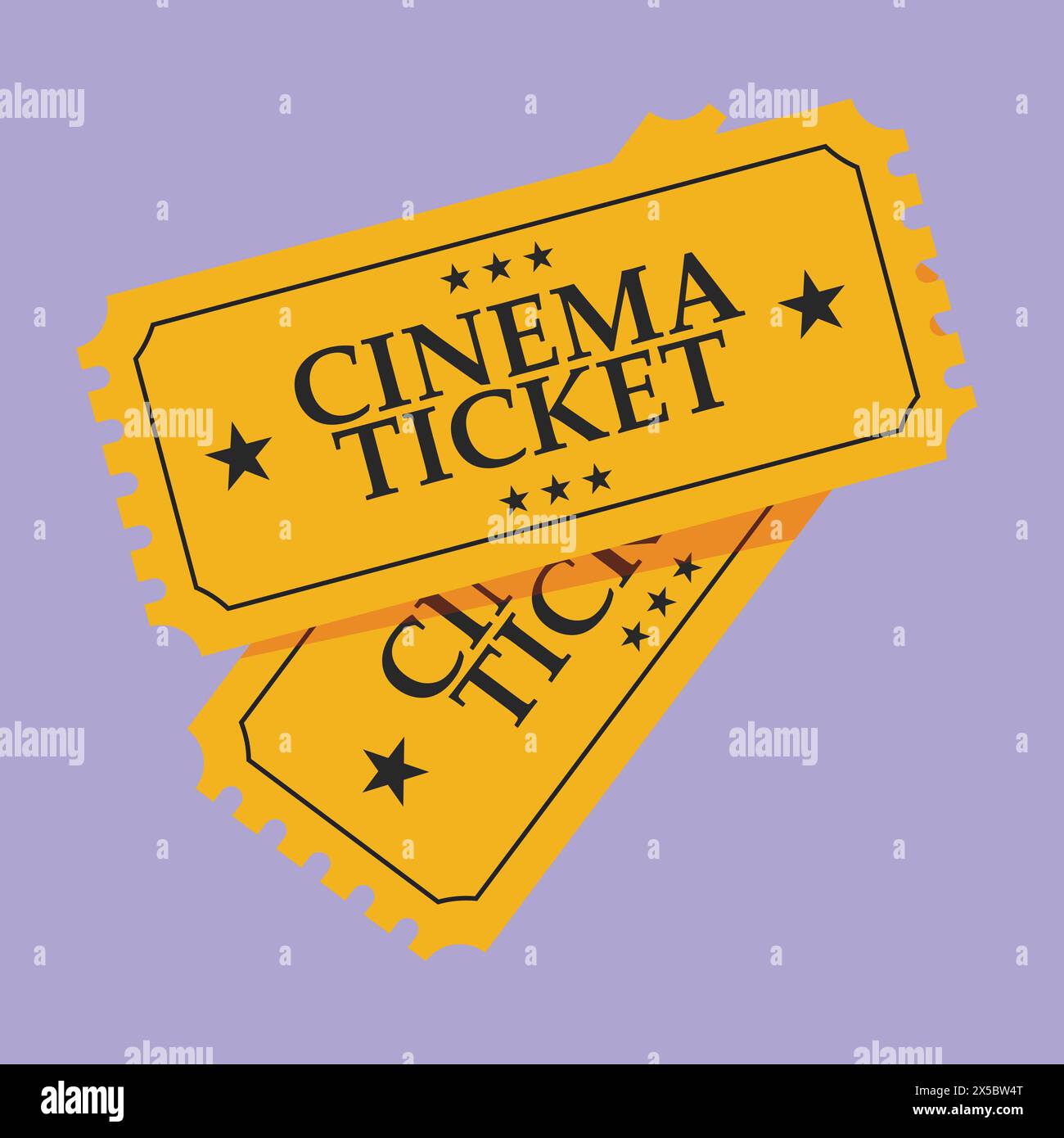 cinema movie ticket vector icon. movie theatre admit ticket icon