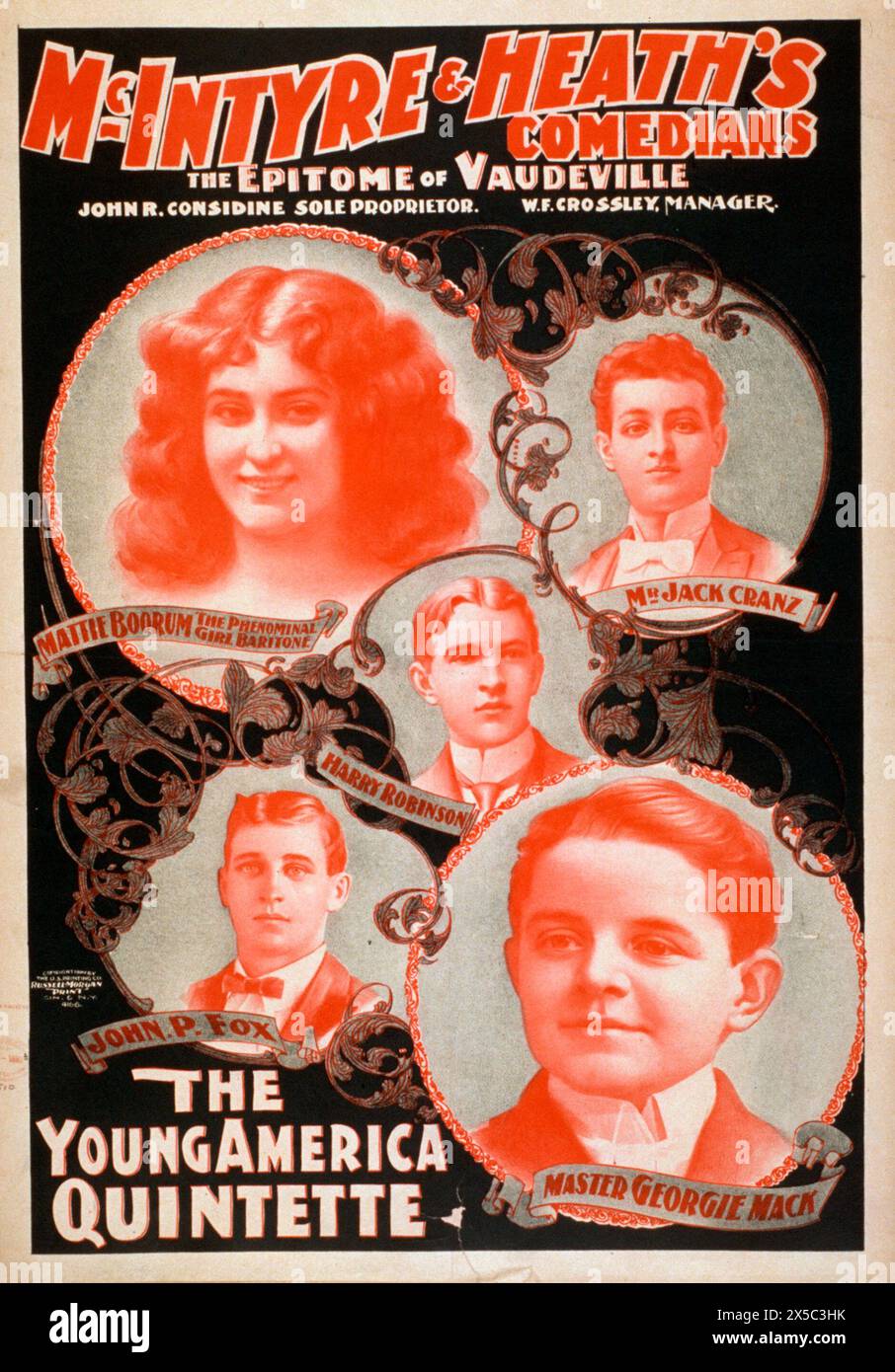 McIntyre & Heath's Comedians the epitome of vaudeville, 1899 Stock Photo