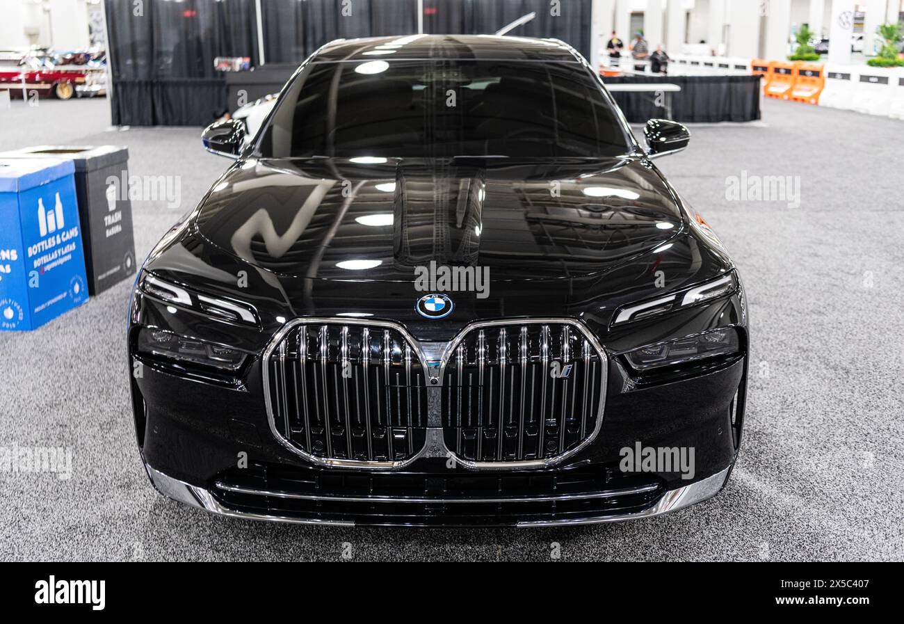 New York City, USA - March 27, 2024: BMW i7 modern luxury black car at ...