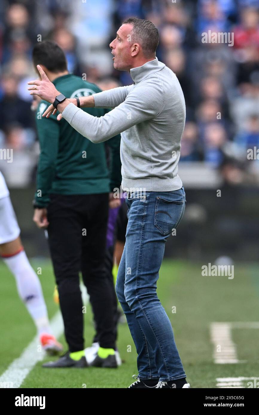 Nicky Hayen Coach (Club Brugge) during the UEFA Europa Conference League match between Club Brugge 1-1 Fiorentina at Jan Breydel Stadium on May 8, 2024 in Bruges, Belgium. Credit: Maurizio Borsari/AFLO/Alamy Live News Stock Photo