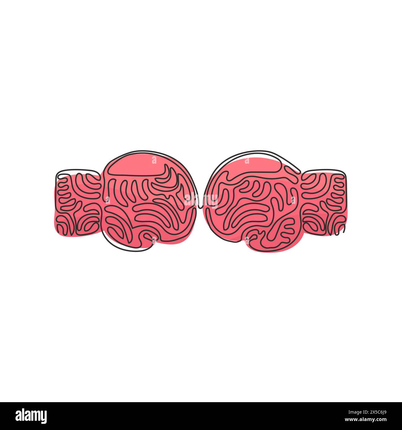 Swirl Rainbow Print Boxing Gloves