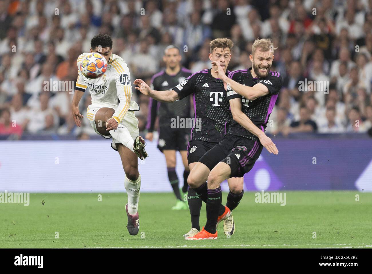 MADRID, SPAIN - MAY 8:Jude Bellingham of Real Madrid in action during the UEFA CHAMPIONS LEAGUE 2023/24 semi-finals second leg match between Real Madrid and FC Bayern Mnchen at Santiago Bernabeu Stadium. Credit: Guille Martinez/AFLO/Alamy Live News Stock Photo