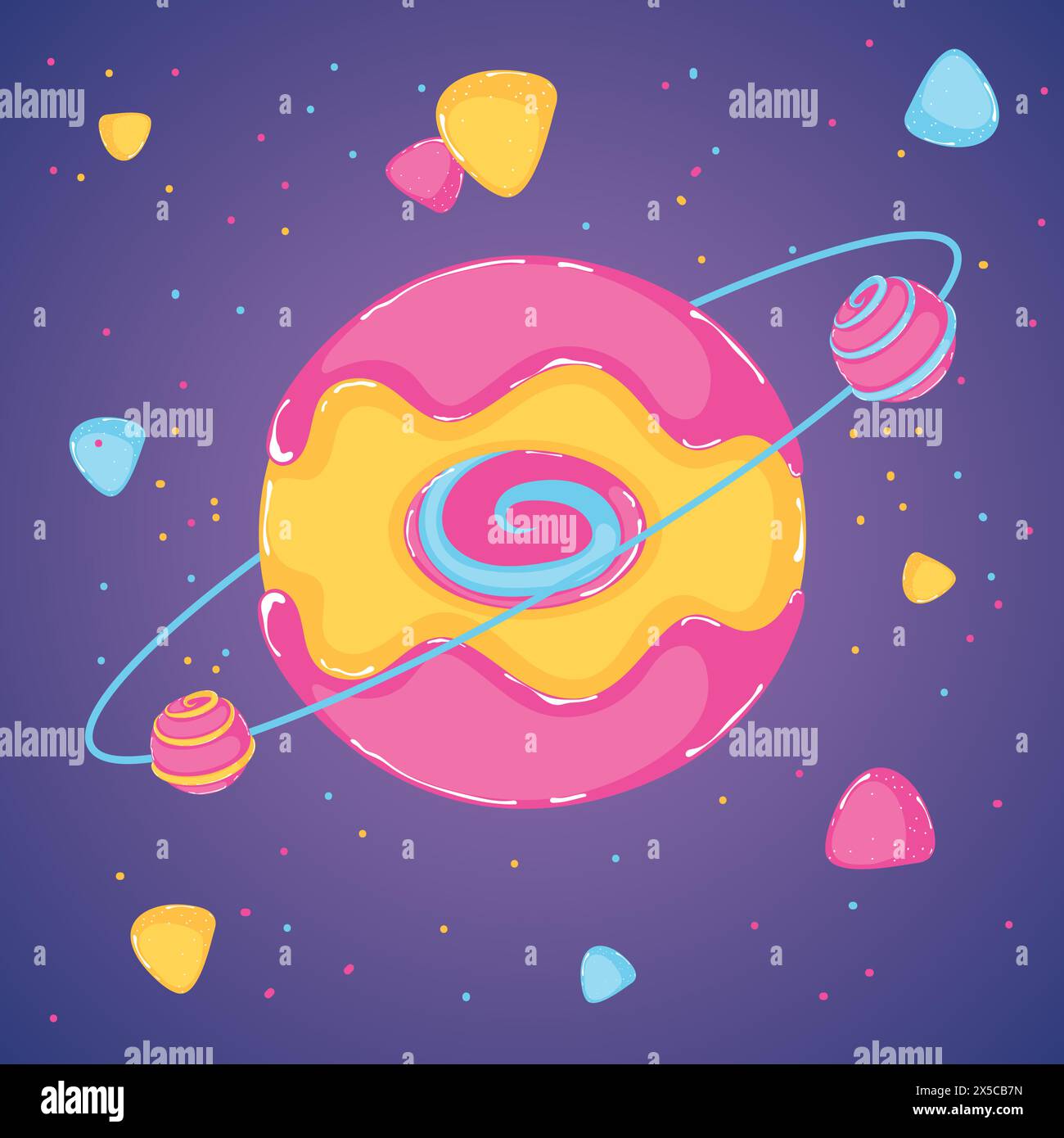 Colored candy land Sweet abstract space Vector Stock Vector Image & Art ...