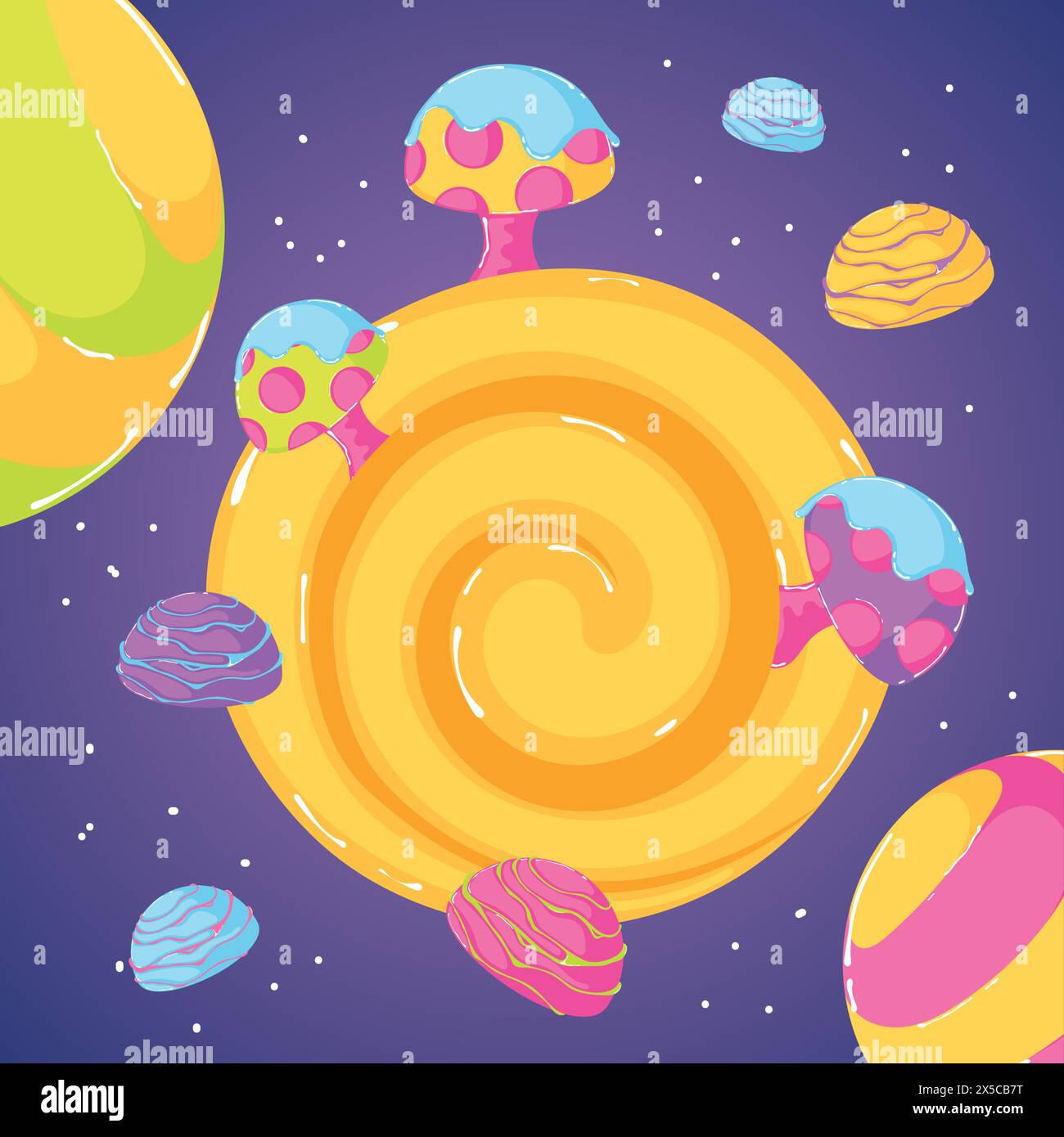 Colored candy land Sweet abstract space Vector Stock Vector Image & Art ...
