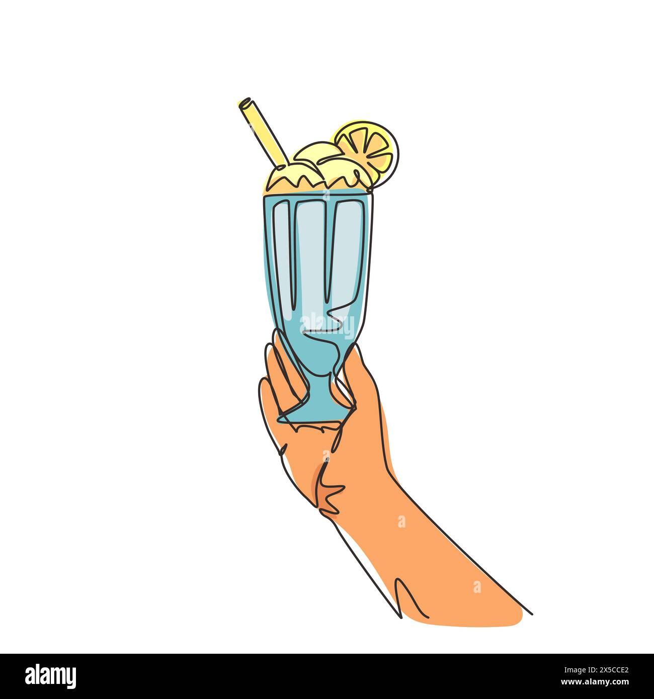 Single glass cup orange Stock Vector Images Alamy