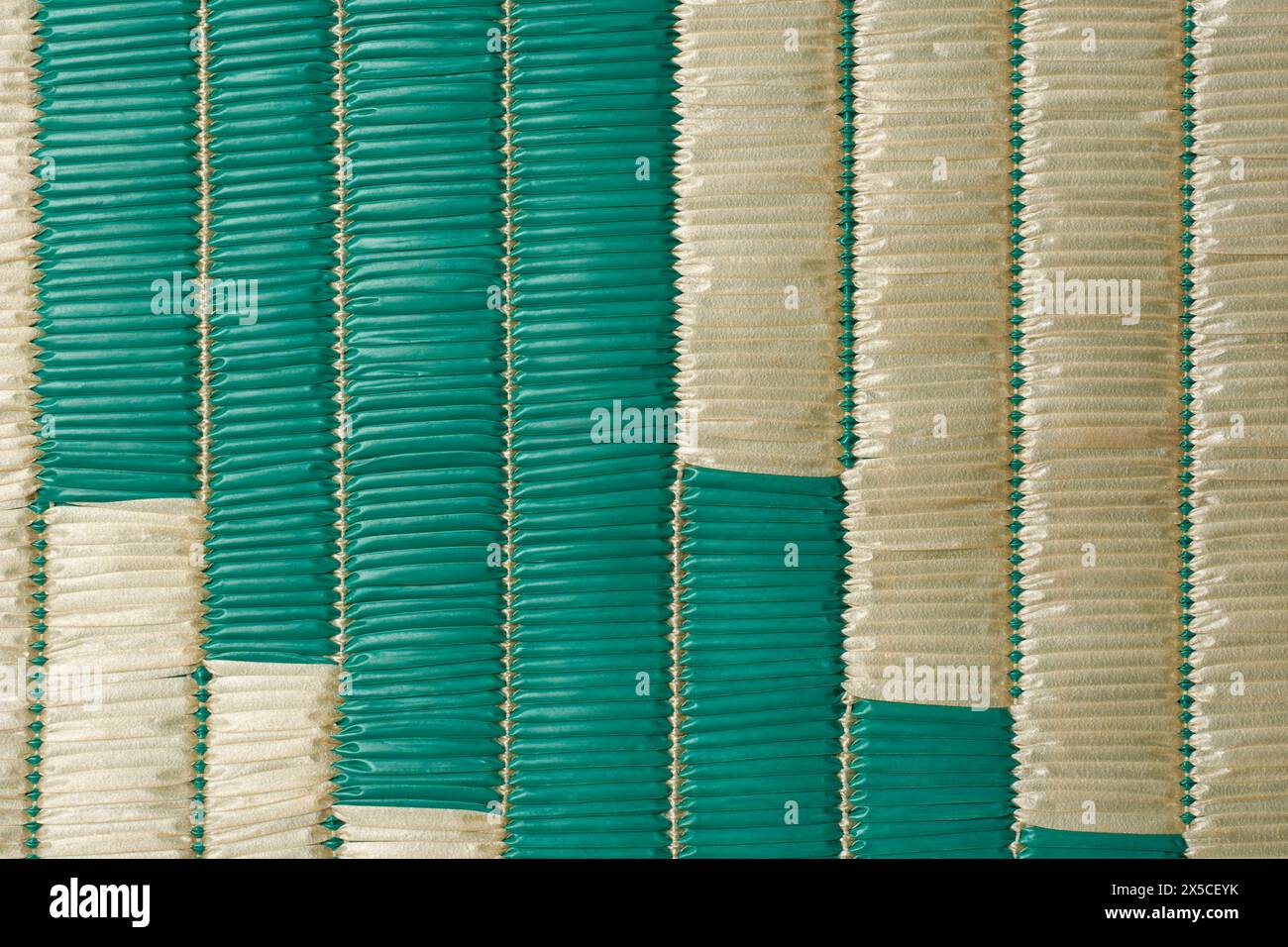 plastic woven straw reed mat surface background, abstract of handmade
