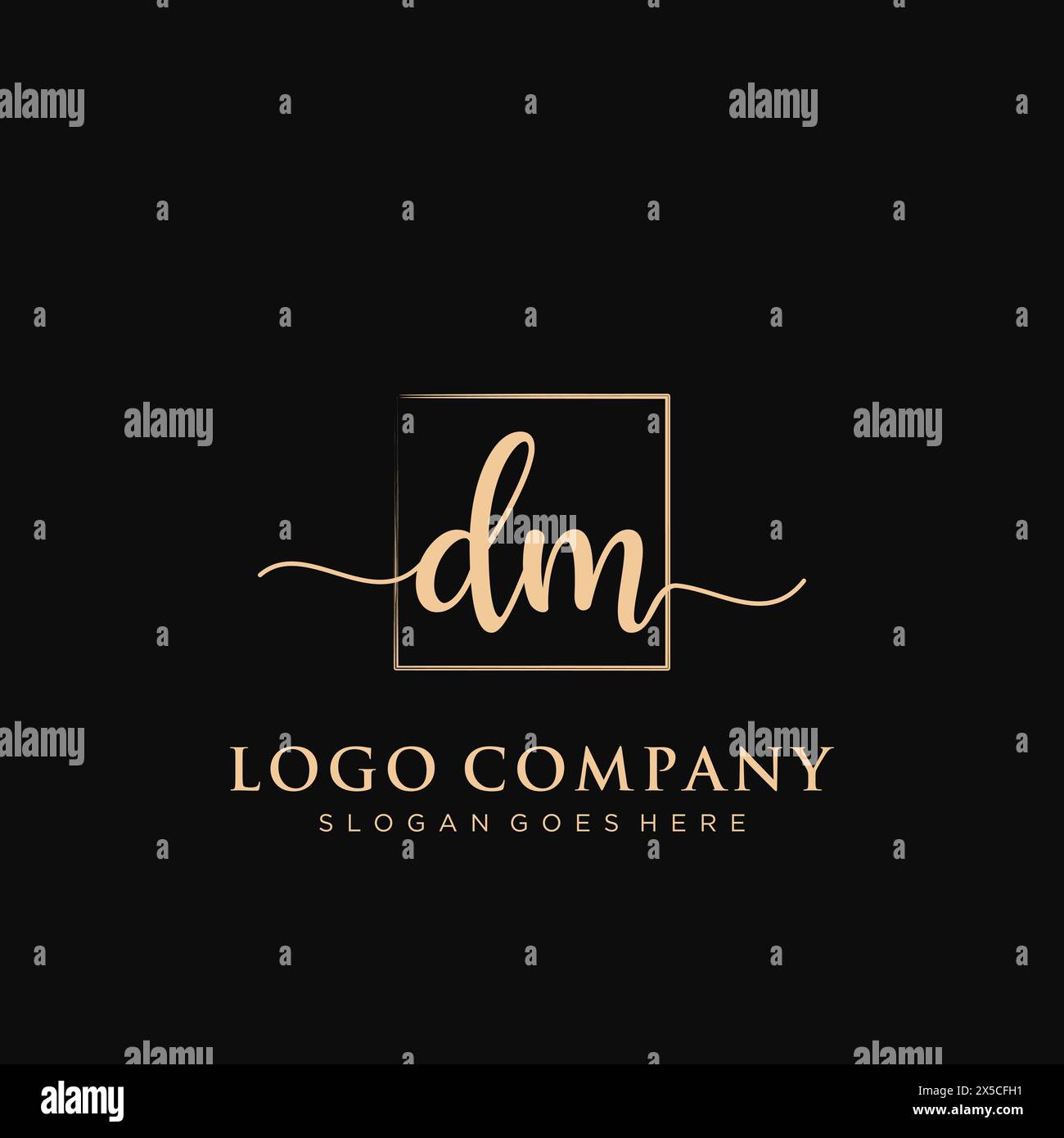 Initial dm logo vector vectors hi-res stock photography and images - Alamy