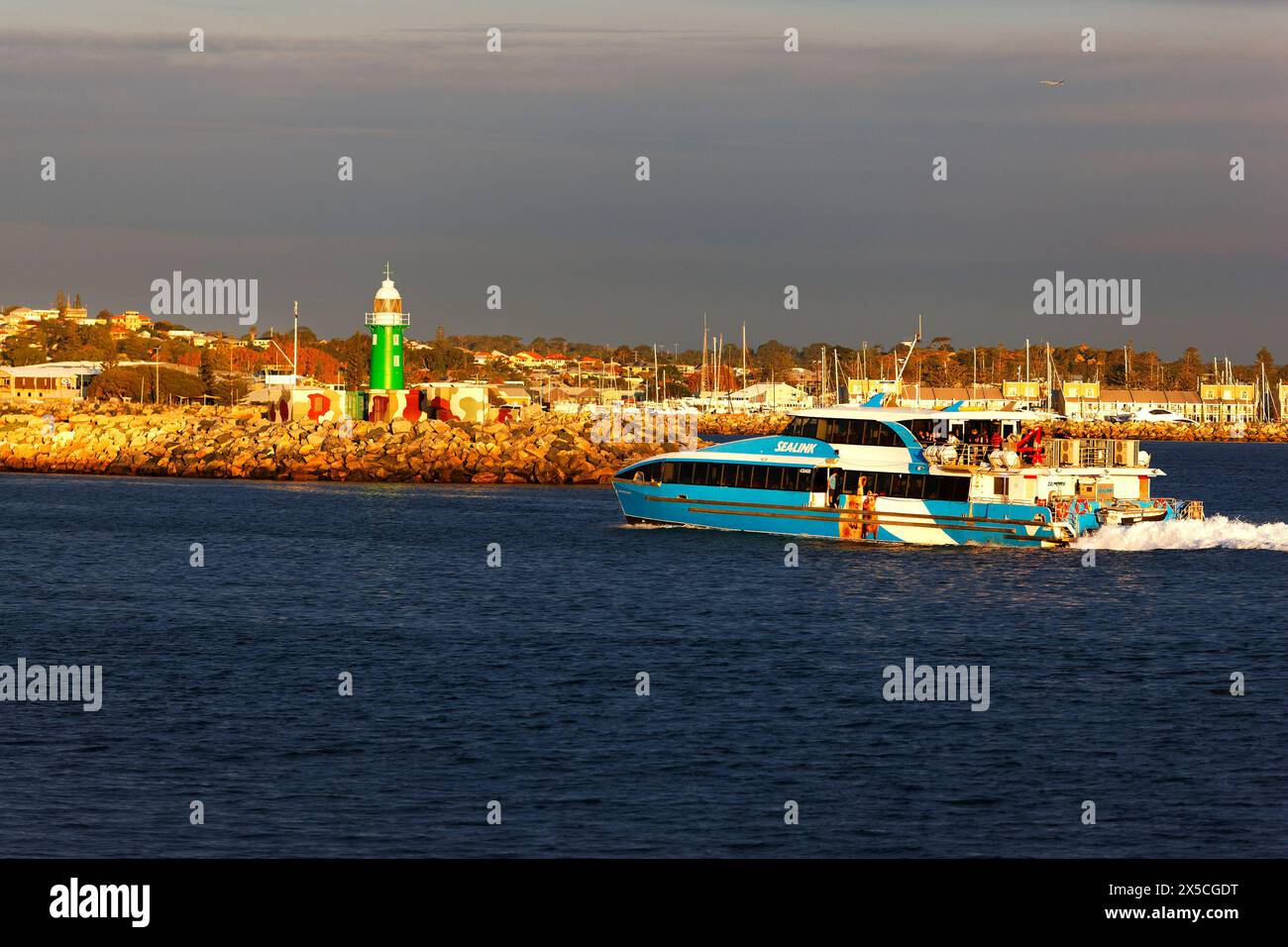 Sealink passenger ferry, South Mole and entrance to Fisherman