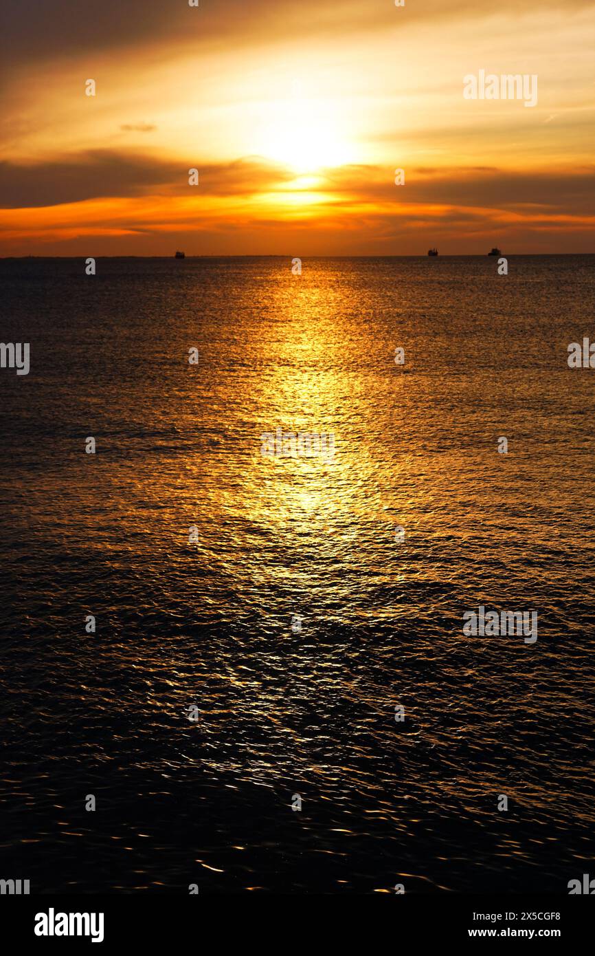 Sunset on the Indian Ocean, Fremantle, Western Australia Stock Photo