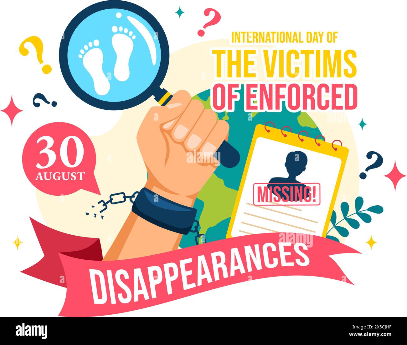 International Day of the Victims of Enforced Disappearances Vector ...