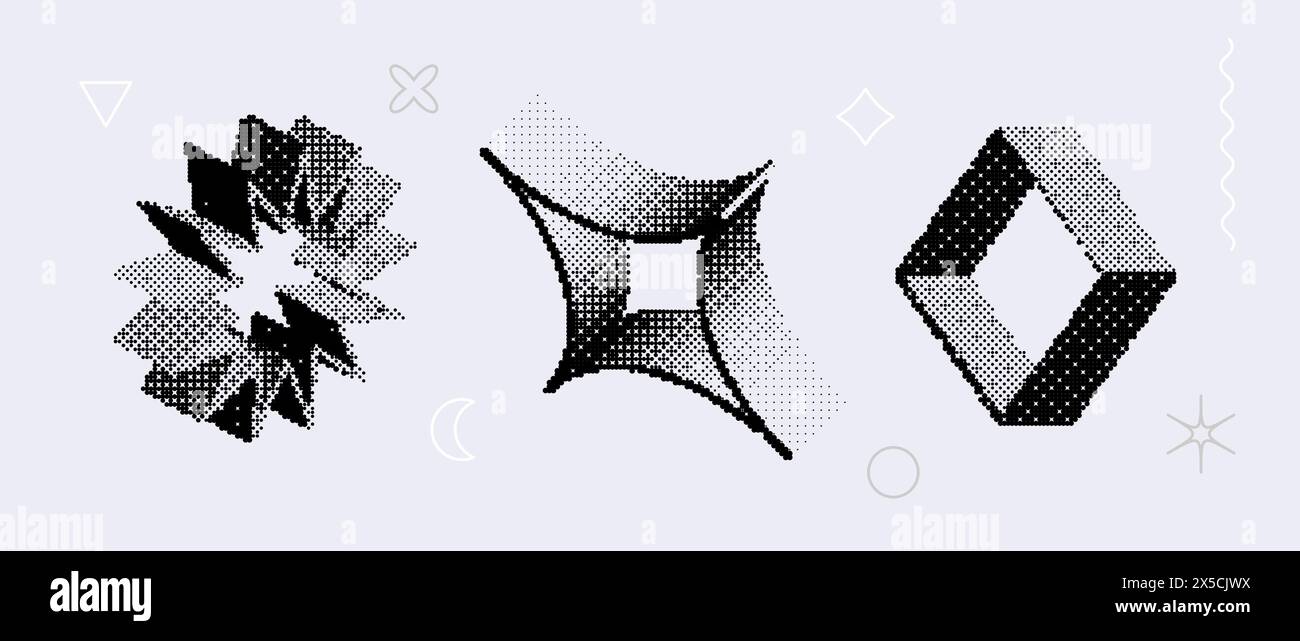 Pixelated star shape 3d hi-res stock photography and images - Alamy