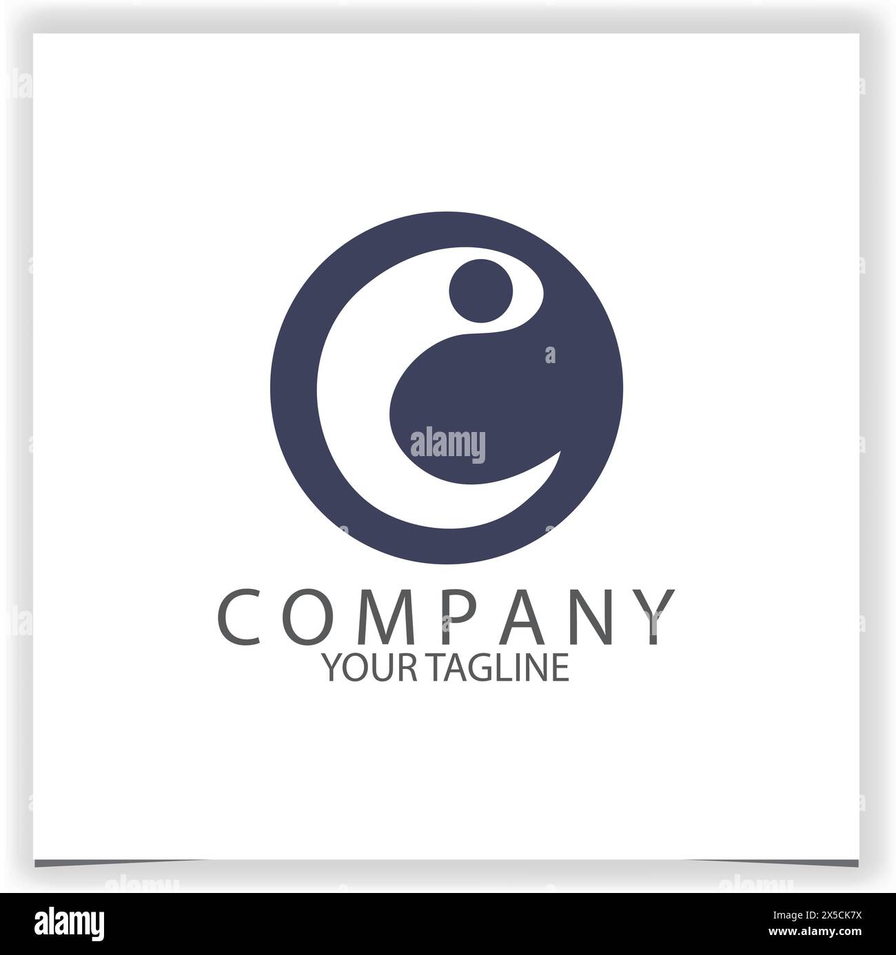 letter c worm logo design template Stock Vector
