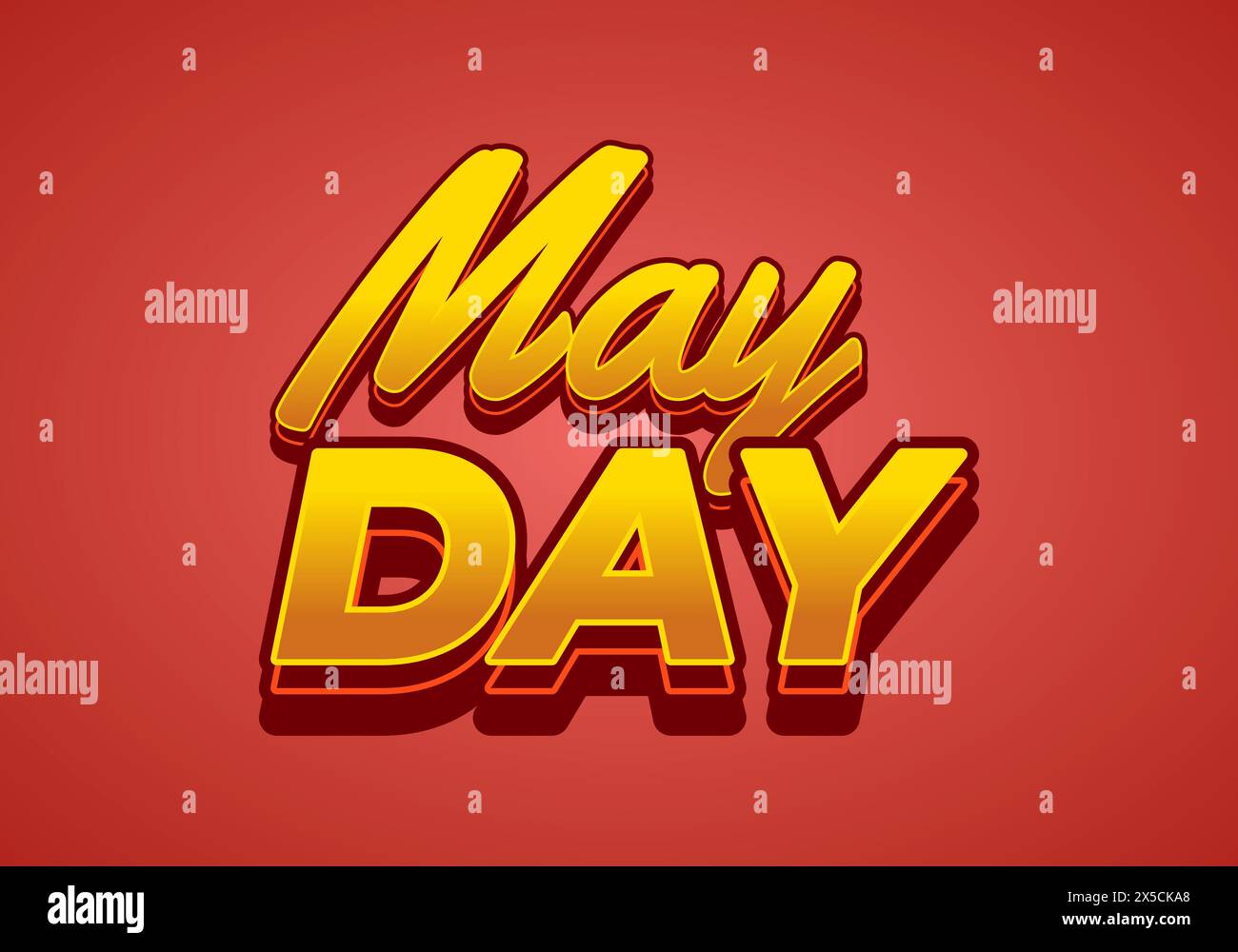May Text May day. Text effect design in 3D style with good colors Stock Vector ...