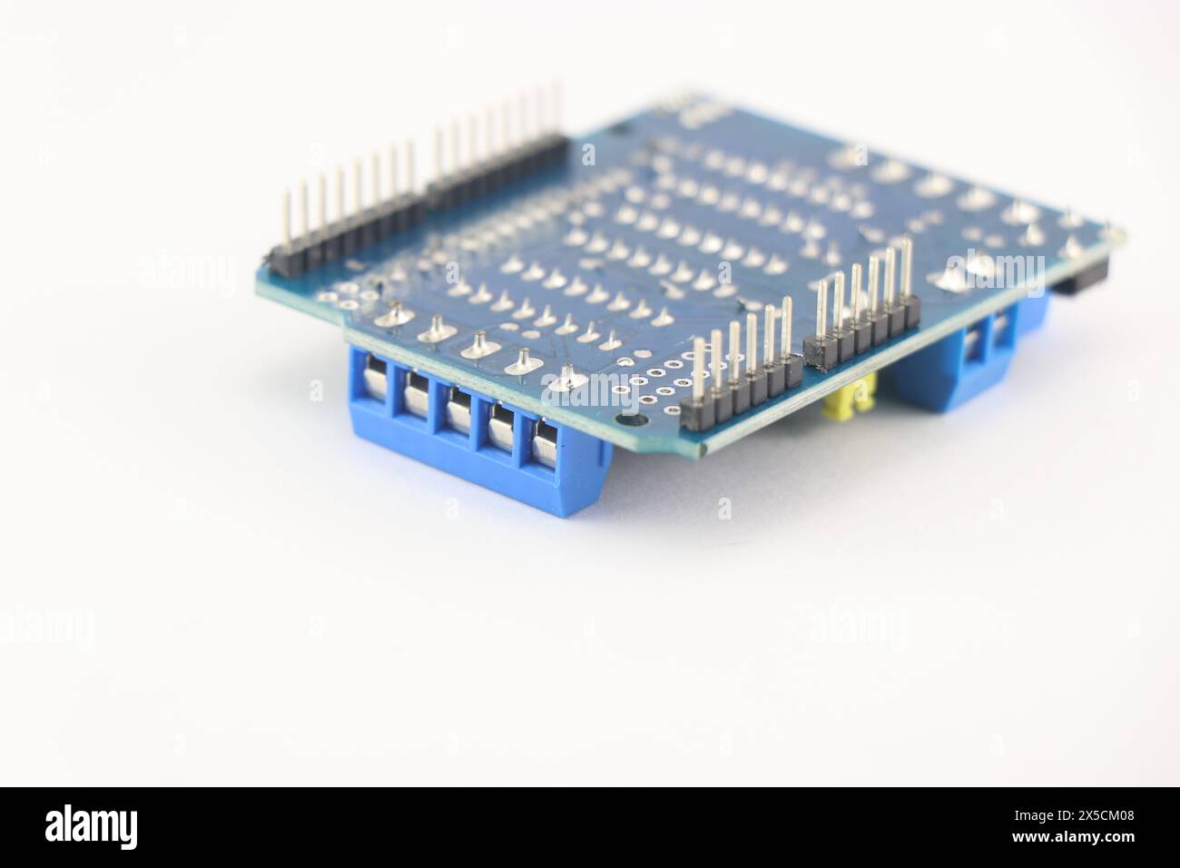 Motor driver module shield thats sits on top of the microcontroller ...