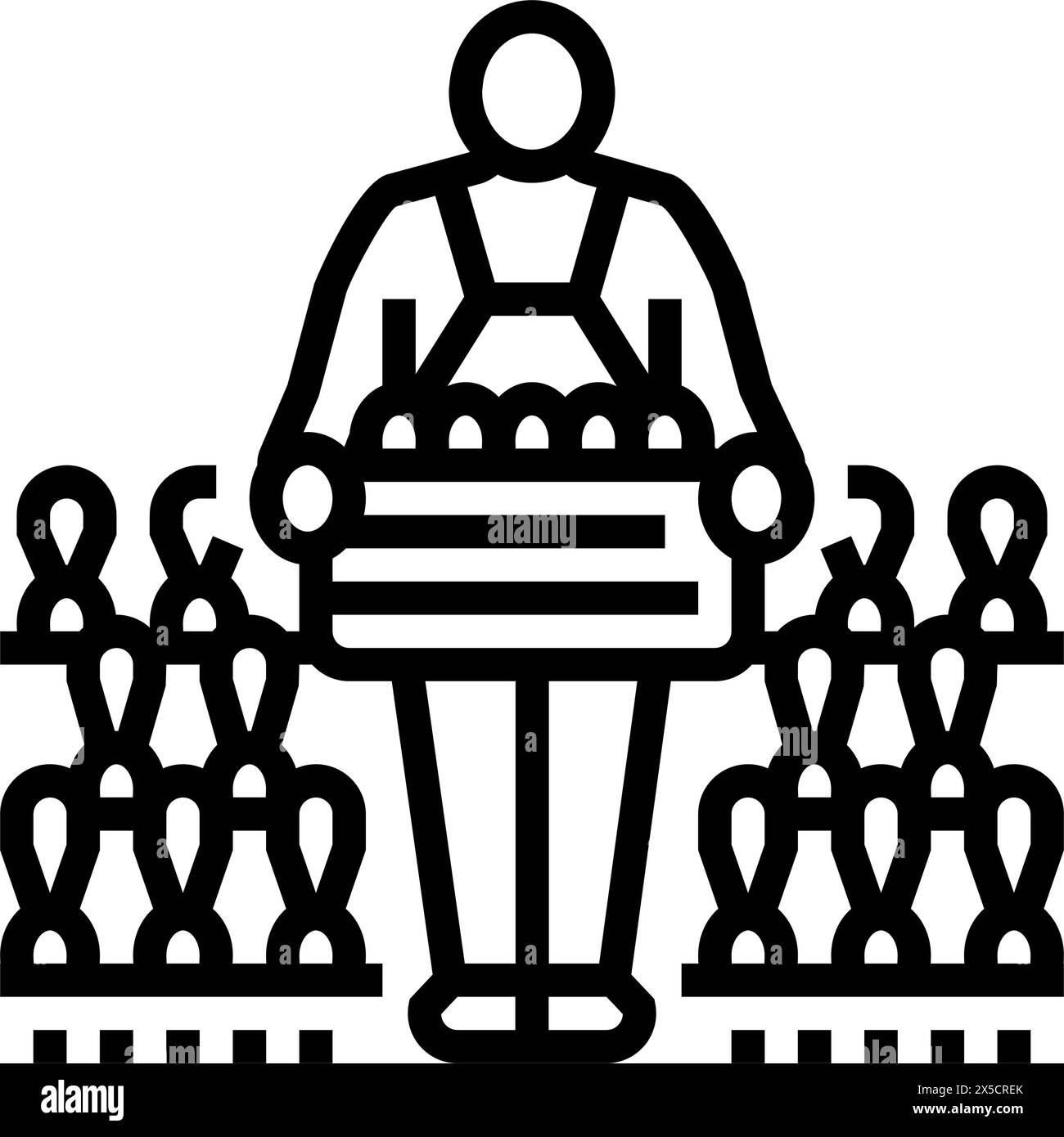 harvest farmer line icon vector illustration Stock Vector Image & Art ...