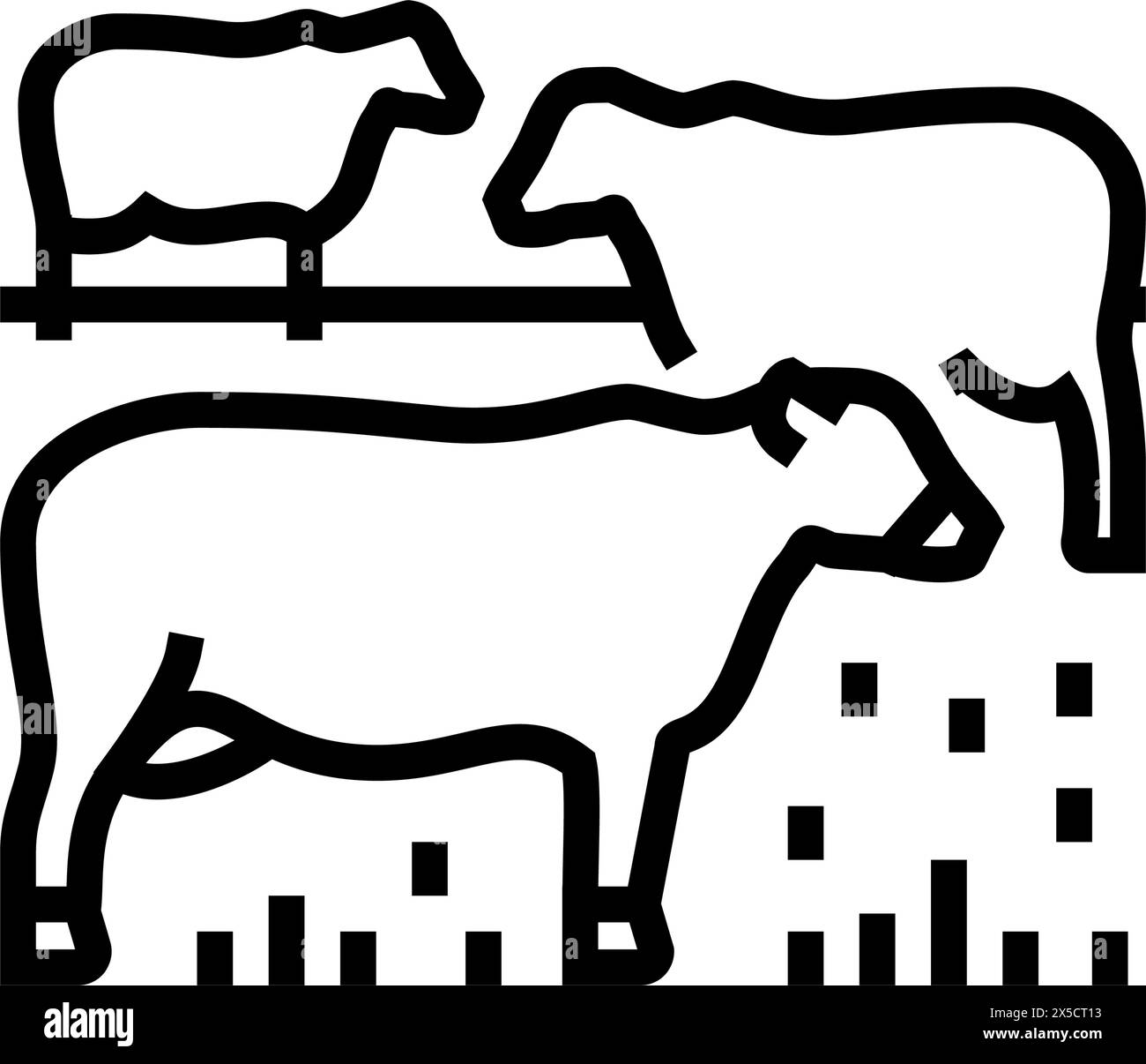 cow farmer line icon vector illustration Stock Vector Image & Art - Alamy