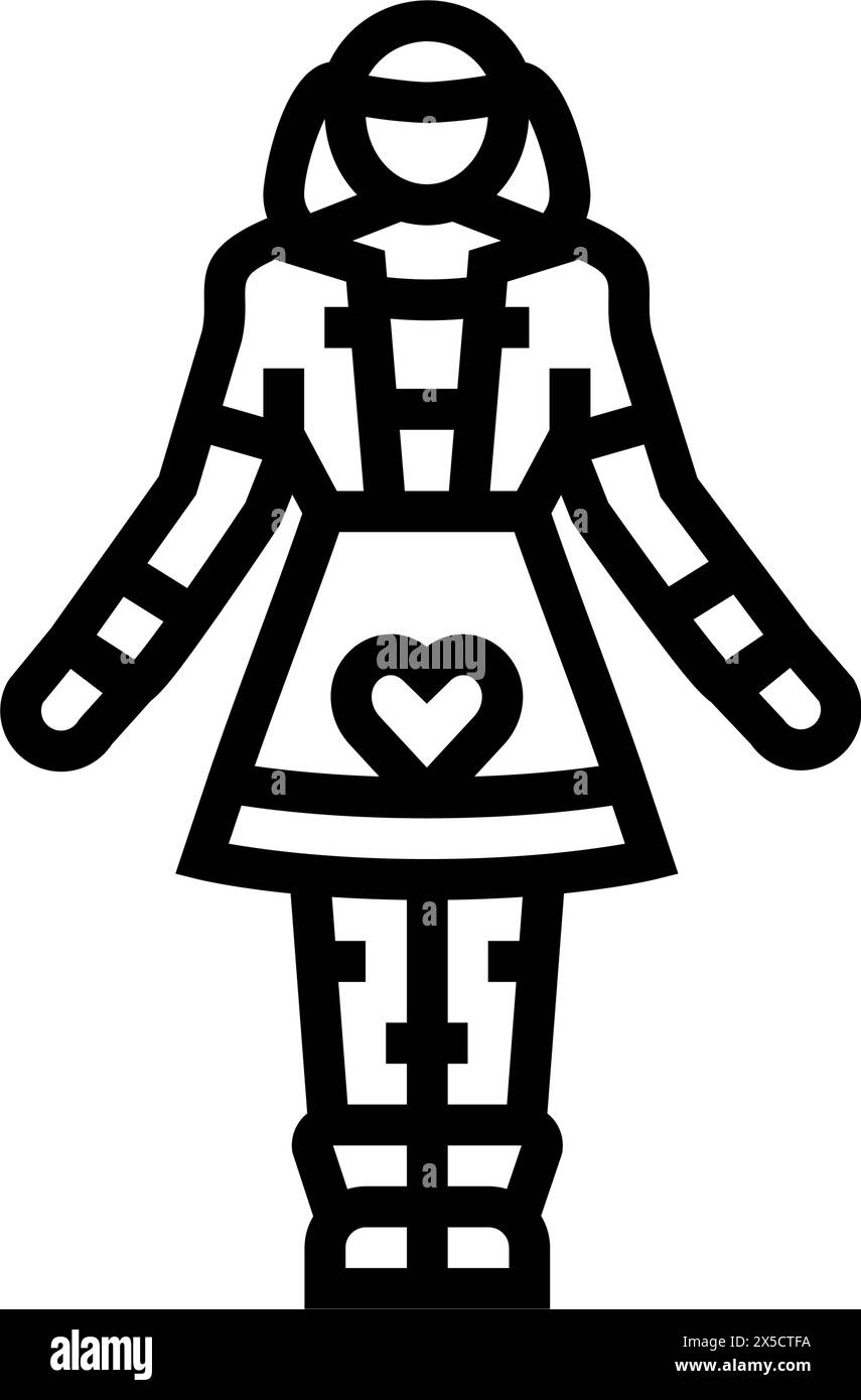 lolita fashion line icon vector illustration Stock Vector Image & Art