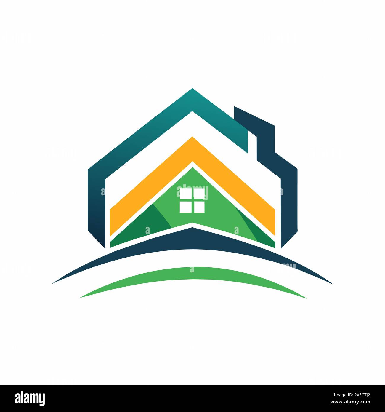 a modern clean real estate minimalism logo Stock Vector