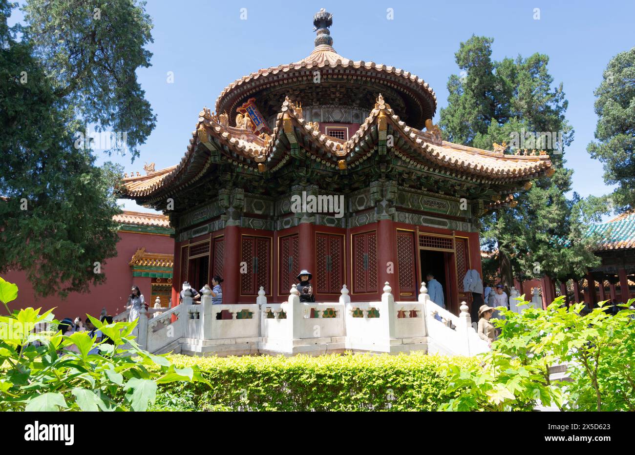 Pagoda in (Imperial) Forbidden Palace Garden Stock Photo