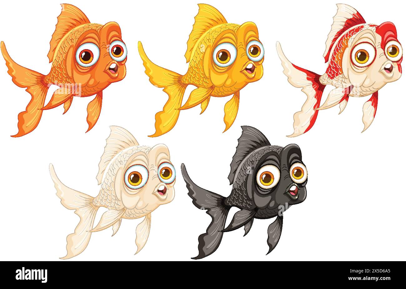 Animated fish character in Cut Out Stock Images & Pictures - Alamy