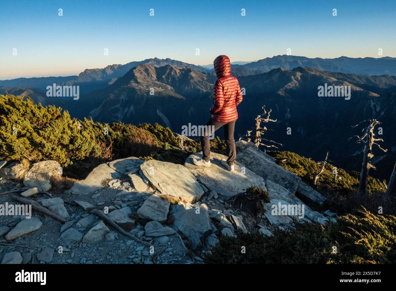 On the summit of Mount Xiangyang, Jiaming Lake, Taitung, Taiwa Stock ...