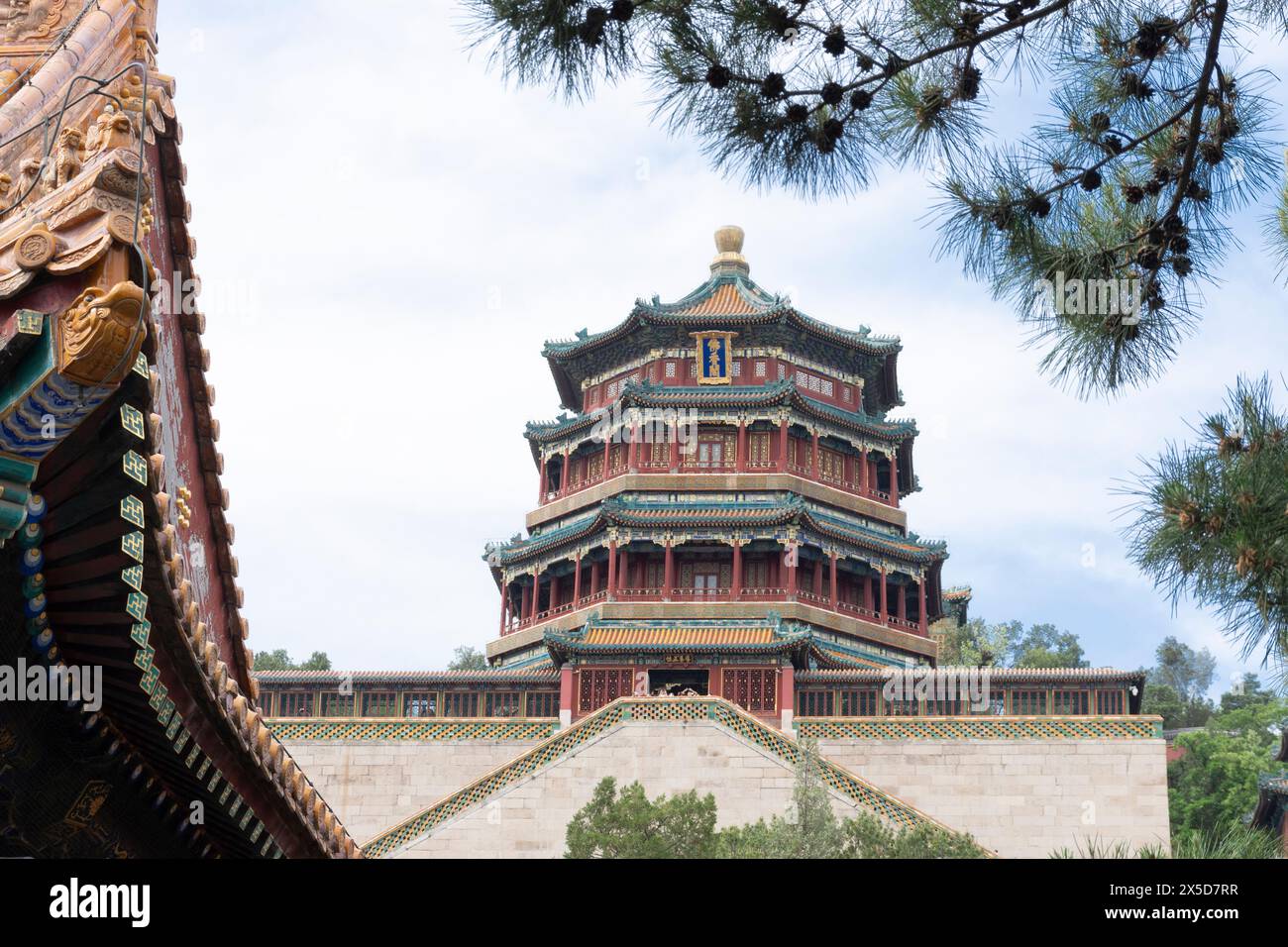 Tower of Buddhist Incense Stock Photo