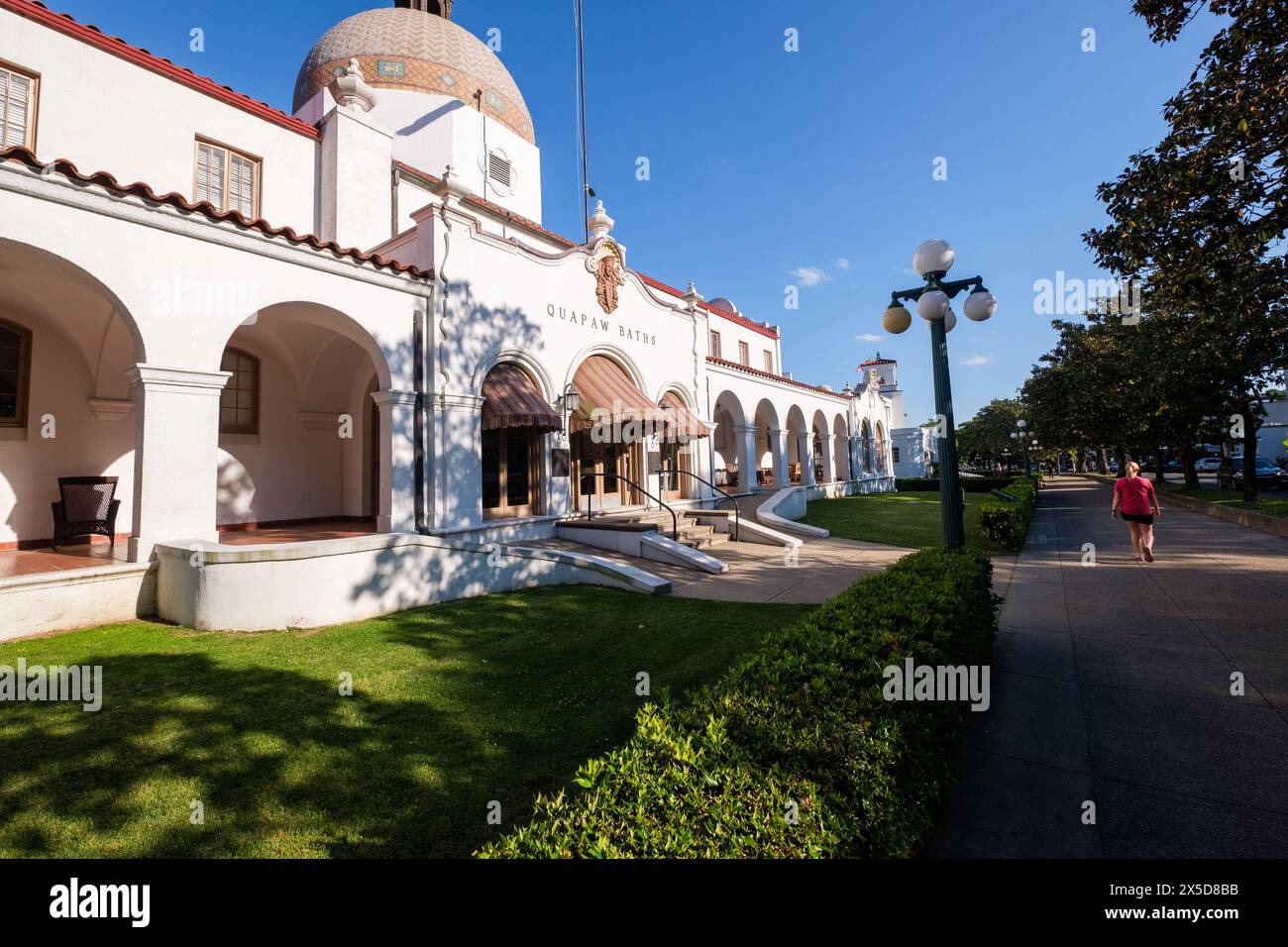 Quapaw Baths, Bath House Row in Hot Springs, Arkansas, USA Stock Photo ...