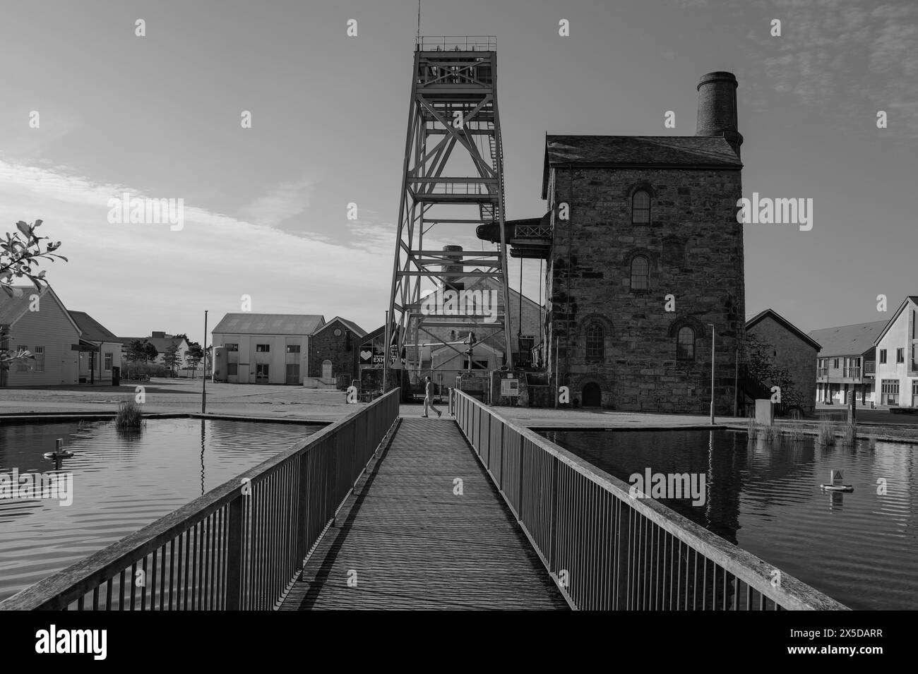 HEARTLANDS POOL CAMBORNE WORLD HERITAGE SITE MINING ENGINE HOUSE Stock
