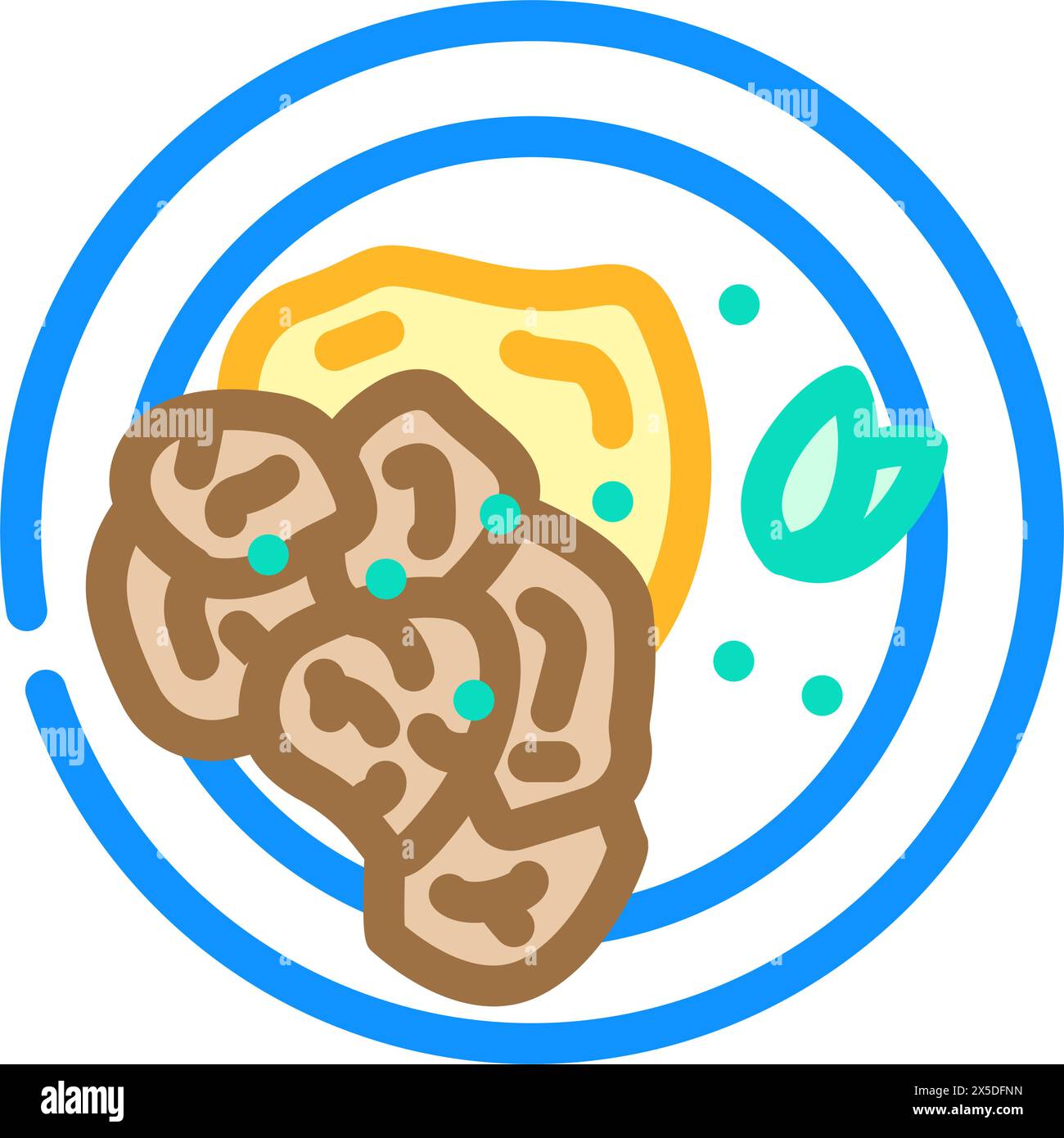 butter chicken indian cuisine color icon vector illustration Stock