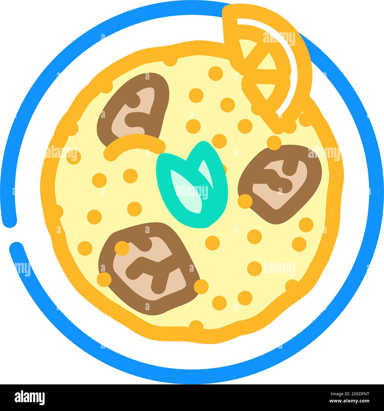 biryani indian cuisine color icon vector illustration Stock Vector