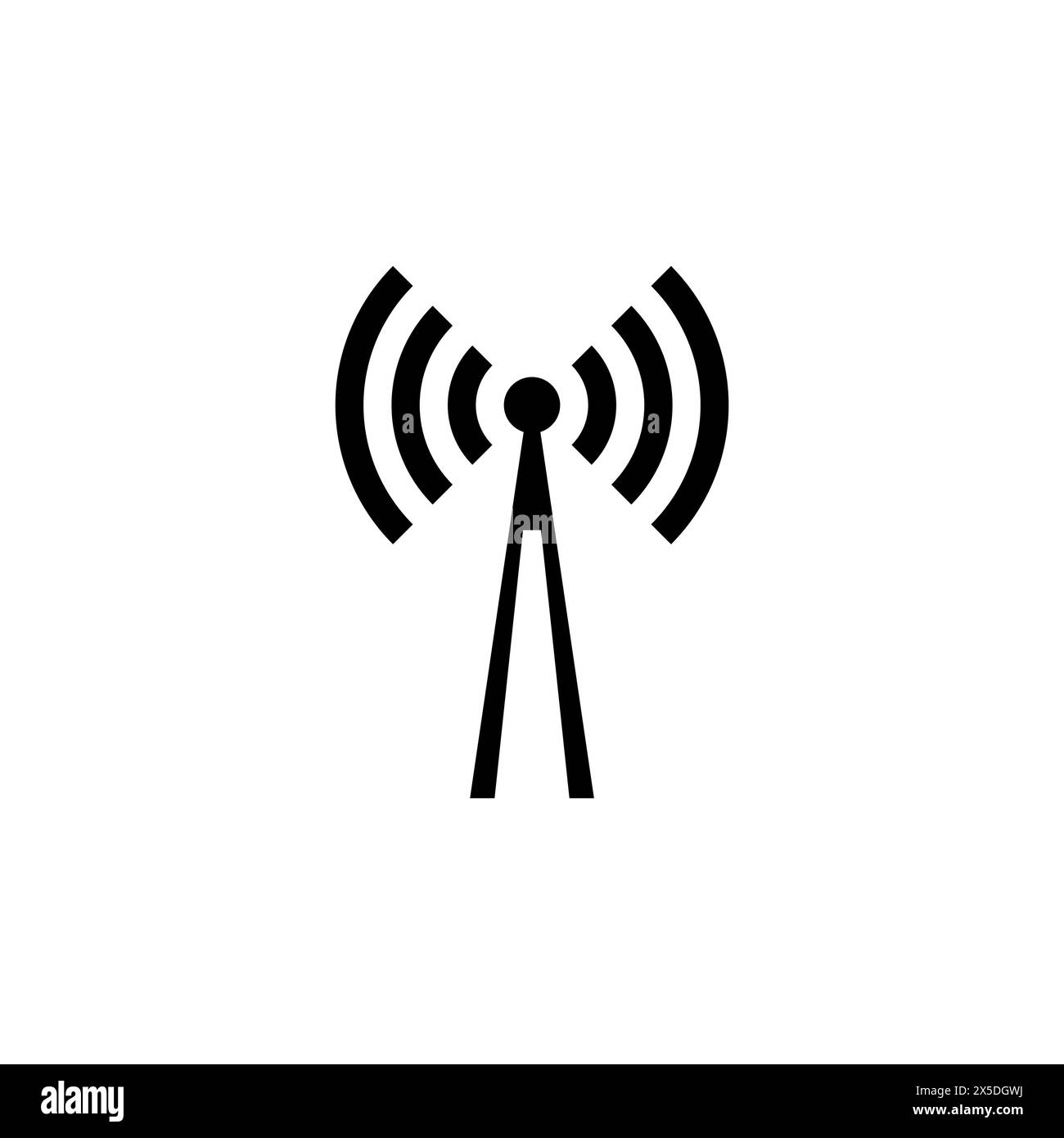 Communication Antenna flat vector icon. Simple solid symbol isolated on white background. Communication Antenna sign design template for web and mobil Stock Vector