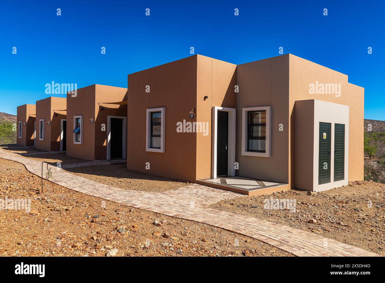 Building of the lodge Damaraland, Khoriax, Namibia Stock Photo