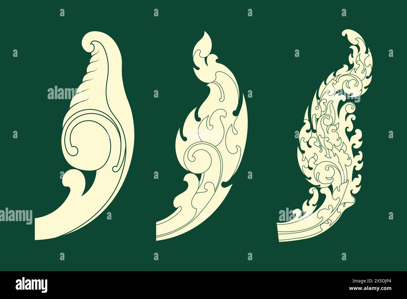 Khmer Art Elements, Vector illustrator design Stock Vector