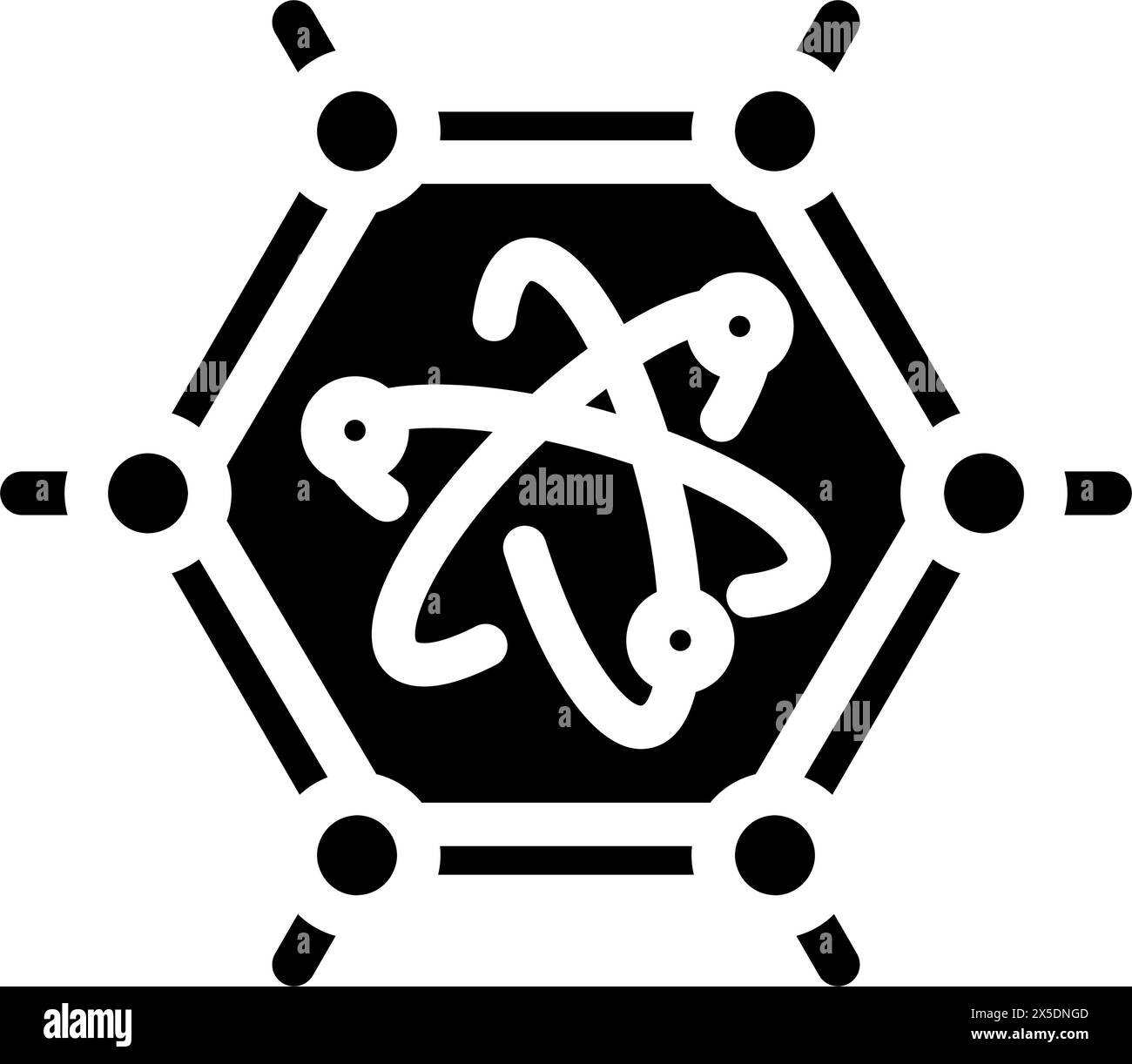 materials quantum technology glyph icon vector illustration Stock ...