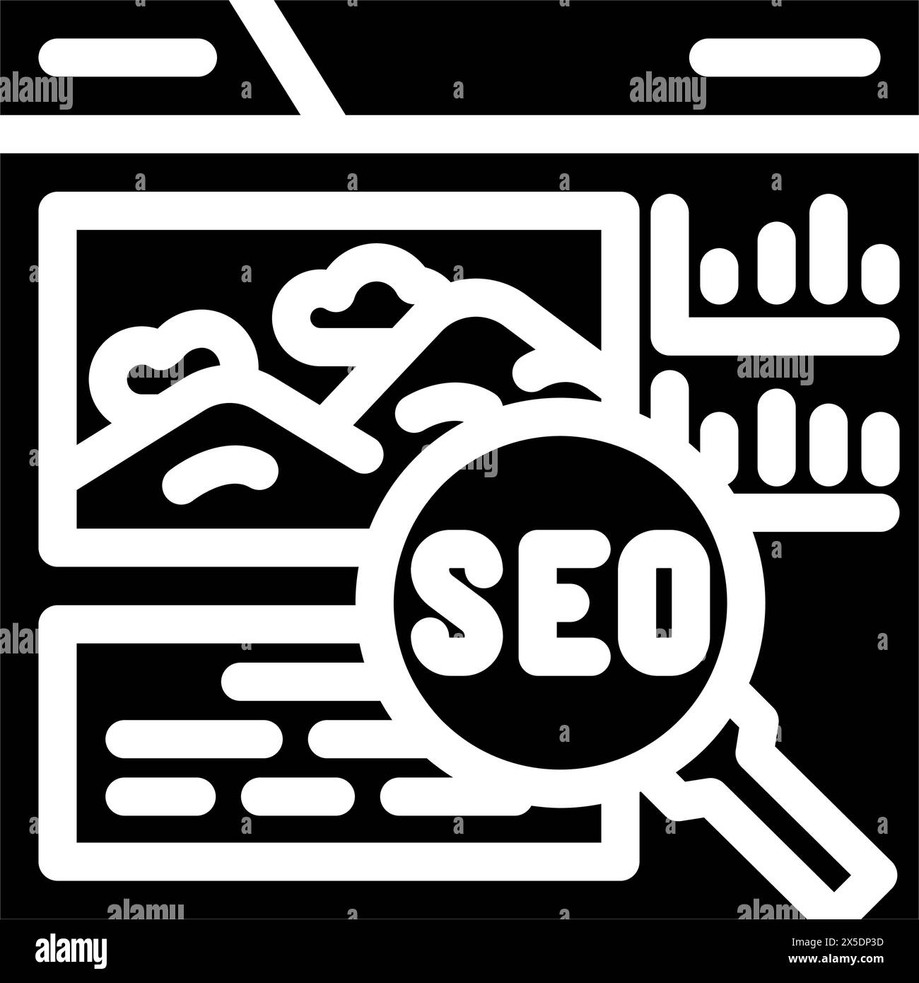 image seo glyph icon vector illustration Stock Vector Image & Art - Alamy