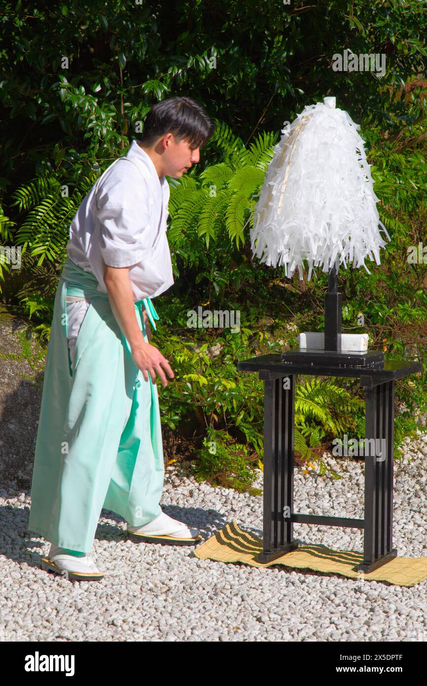 Japan, Kumano Kodo, Nachisan Seiganto-ji Temple, Stock Photo