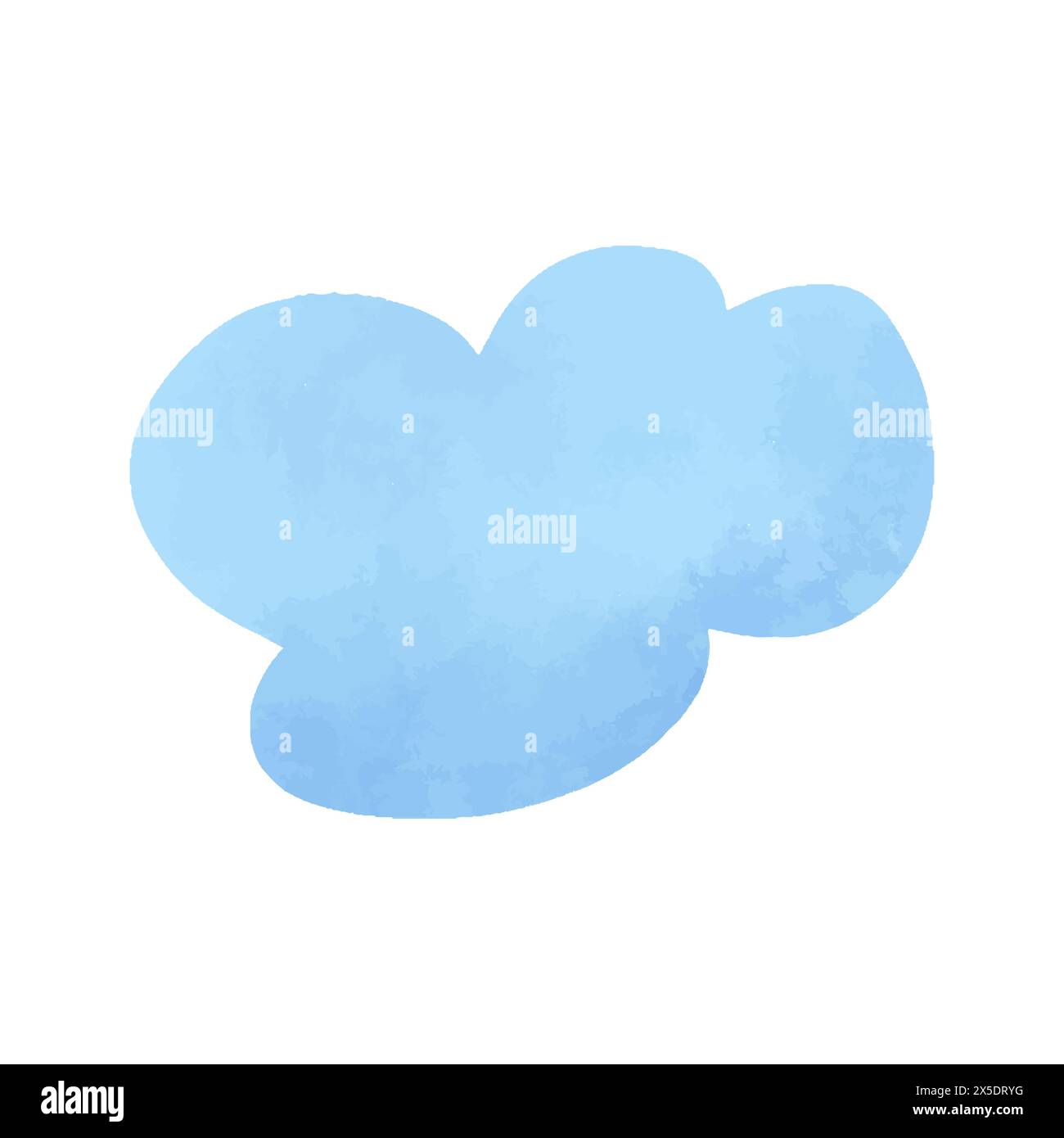 Cloud, hand drawn watercolor vector illustration Stock Vector Image ...