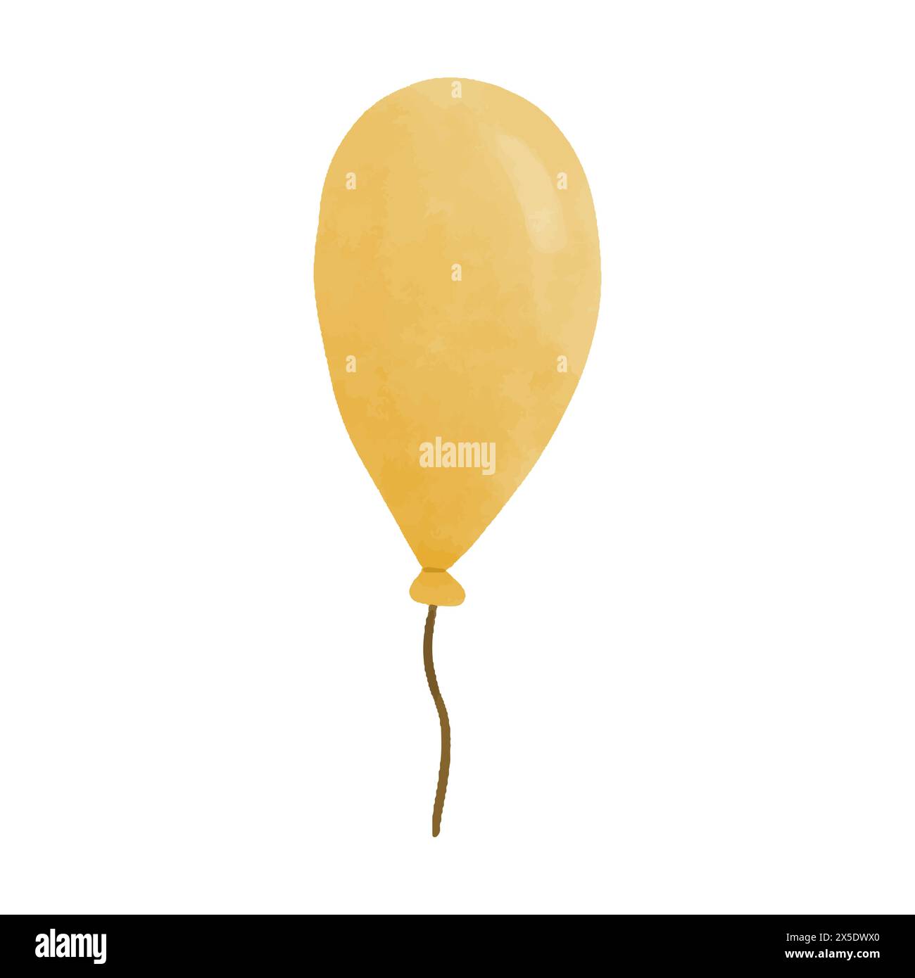 Watercolor vector illustration of balloon in childish style Stock ...