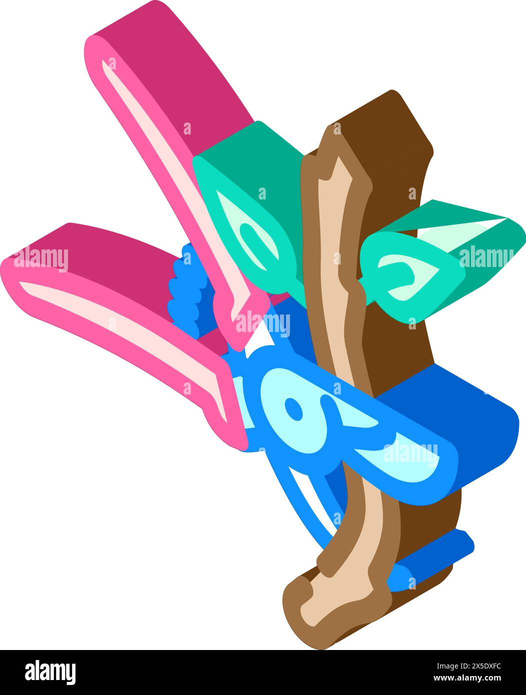 pruning urban gardening isometric icon vector illustration Stock Vector ...
