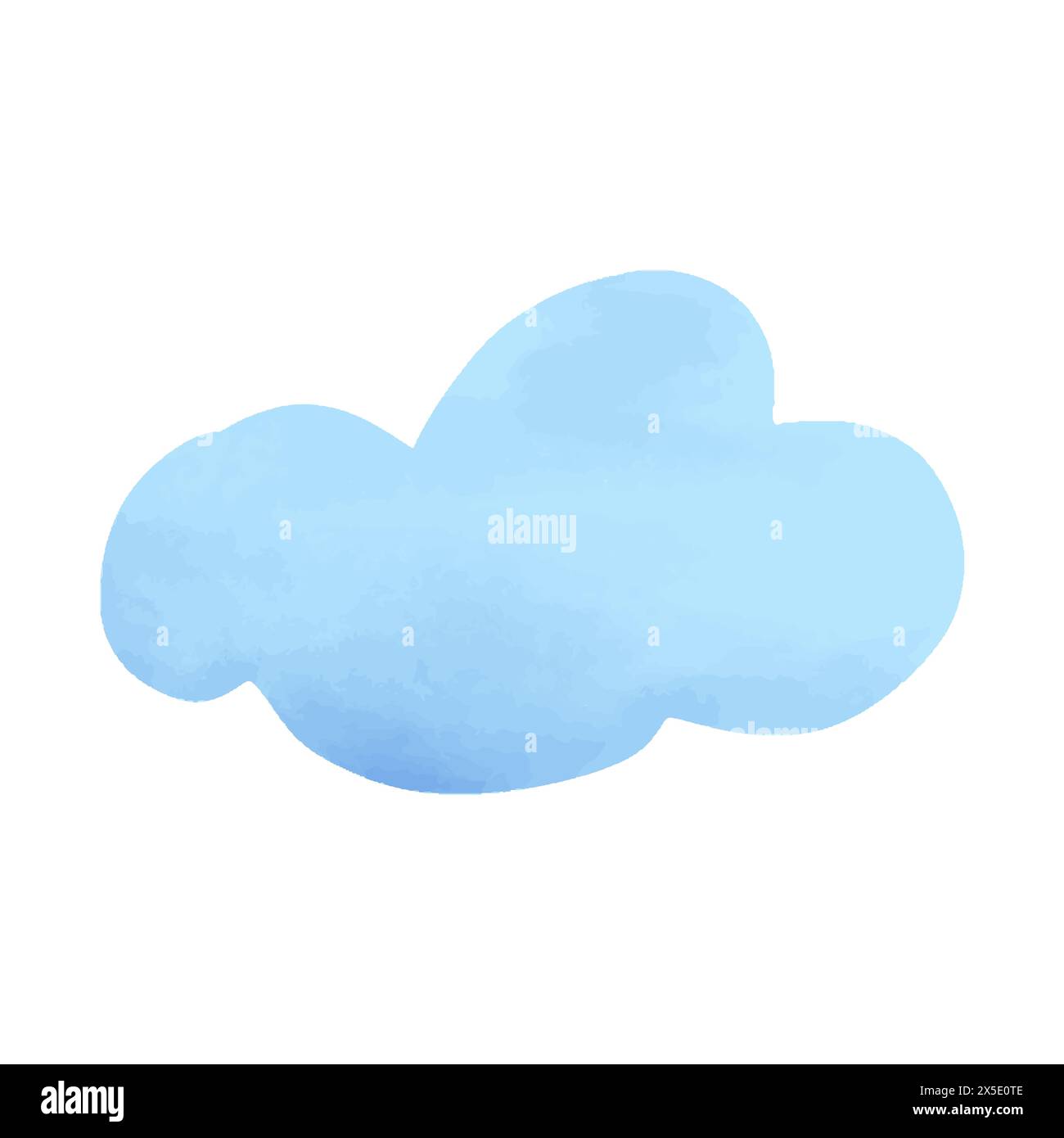 Cloud, hand drawn watercolor vector illustration Stock Vector Image ...
