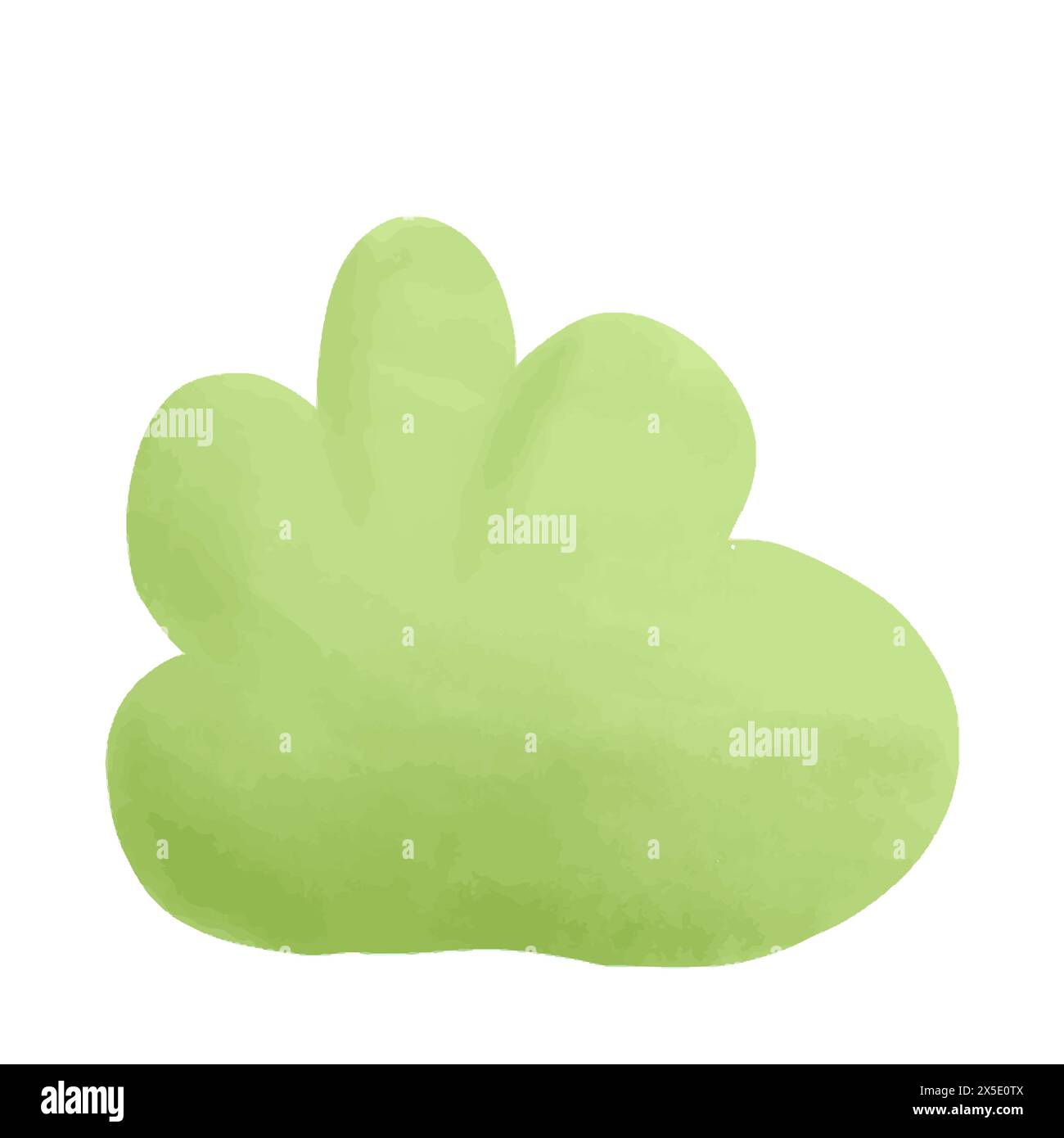Watercolor vector illustration of bush in childish style Stock Vector ...