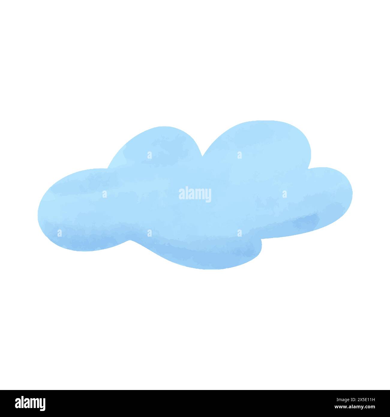 Cloud, hand drawn watercolor vector illustration Stock Vector Image ...