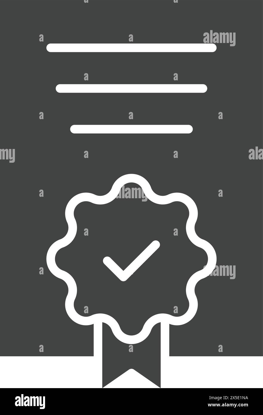 Certification icon vector image. Suitable for mobile application web application and print media. Stock Vector